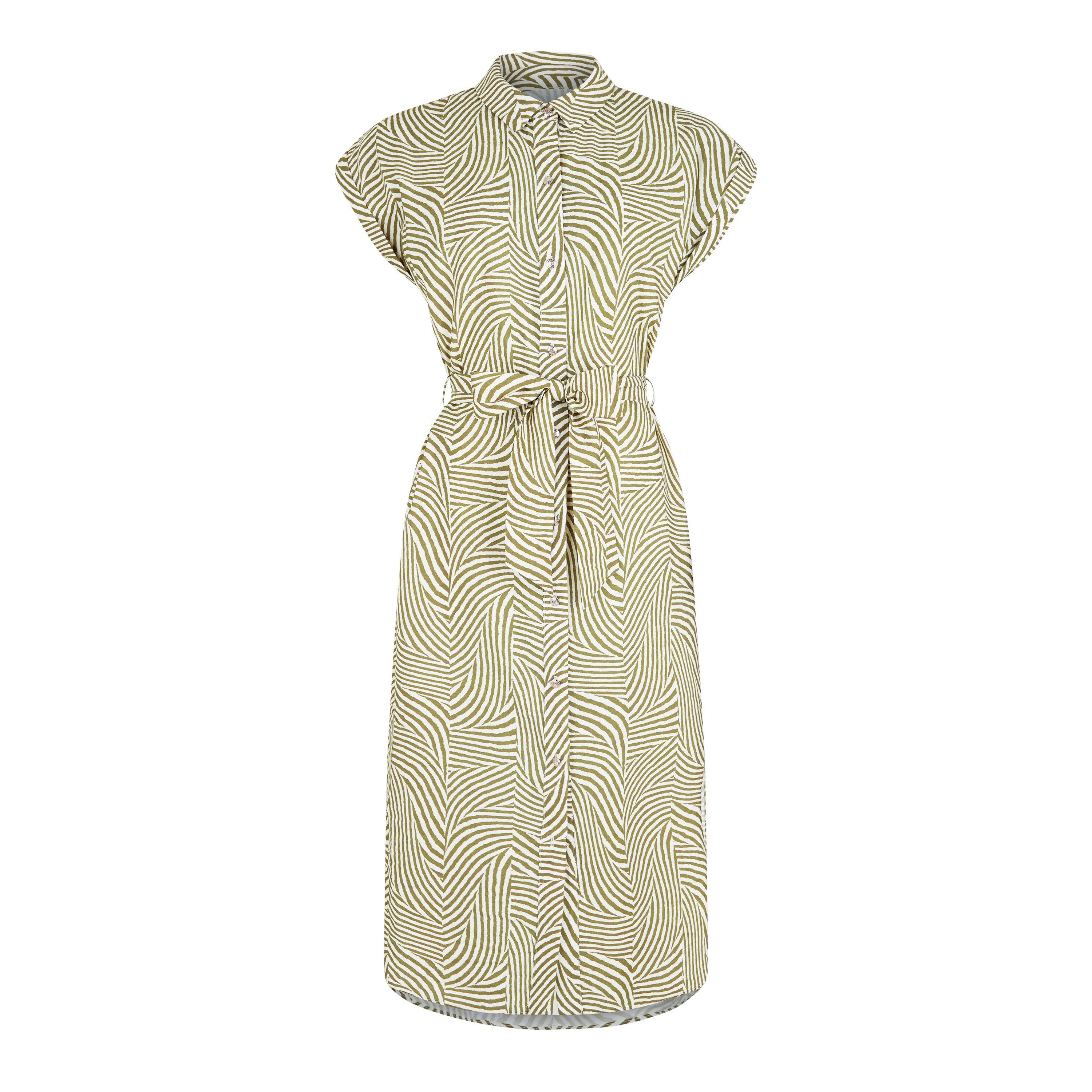 Groene Chevron - Biba - Biba Printed Shirt Dress - 5