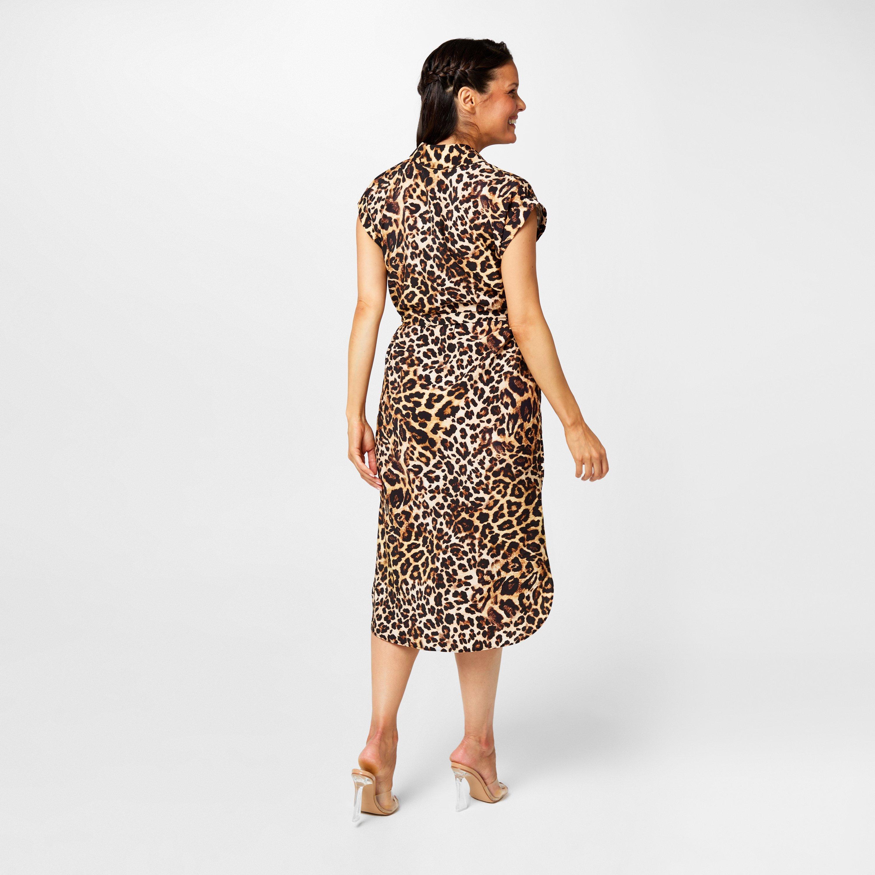 Leopard Print - Biba - Printed Shirt Dress - 2
