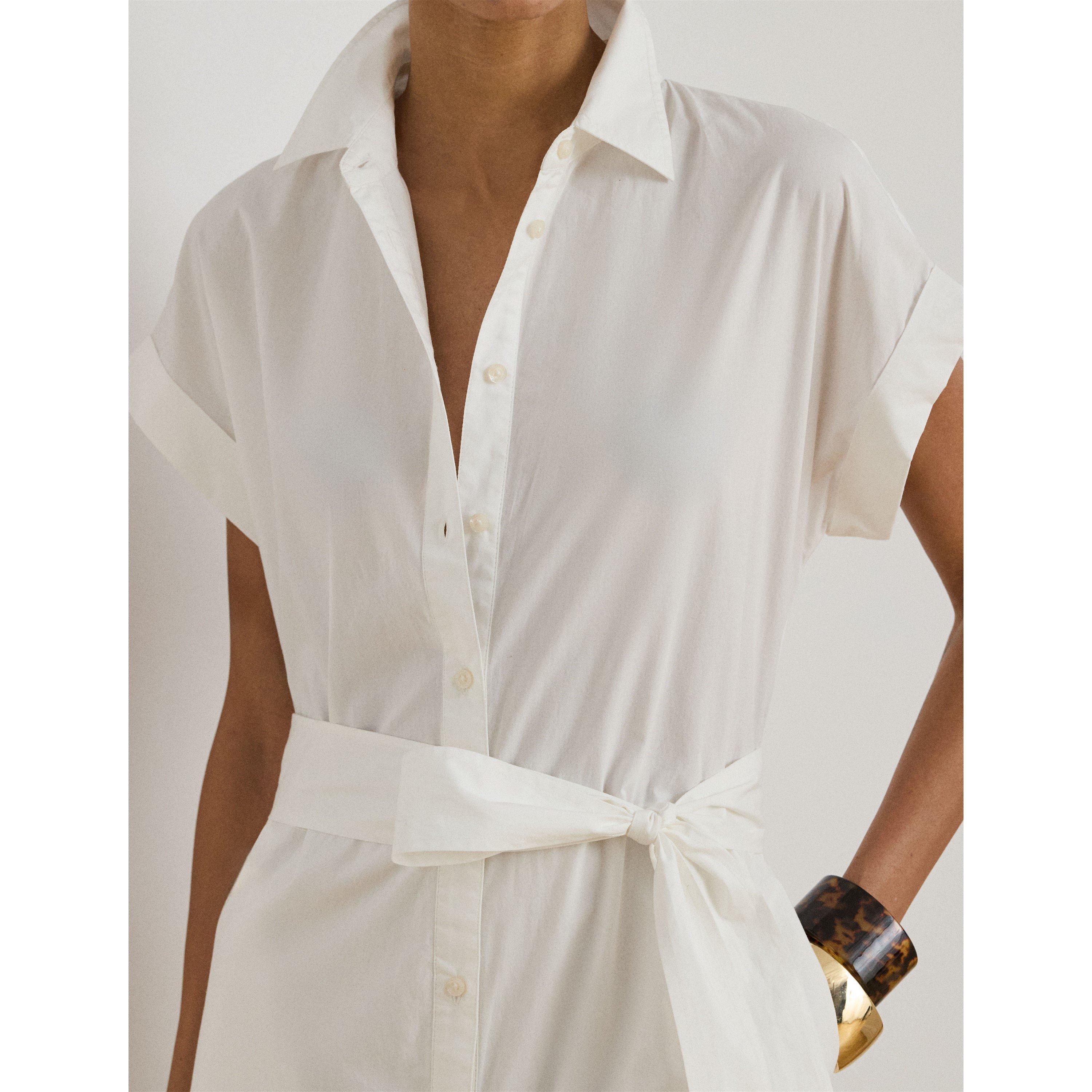 WHITE - Lauren by Ralph Lauren - Women's Shirt Dress - 4