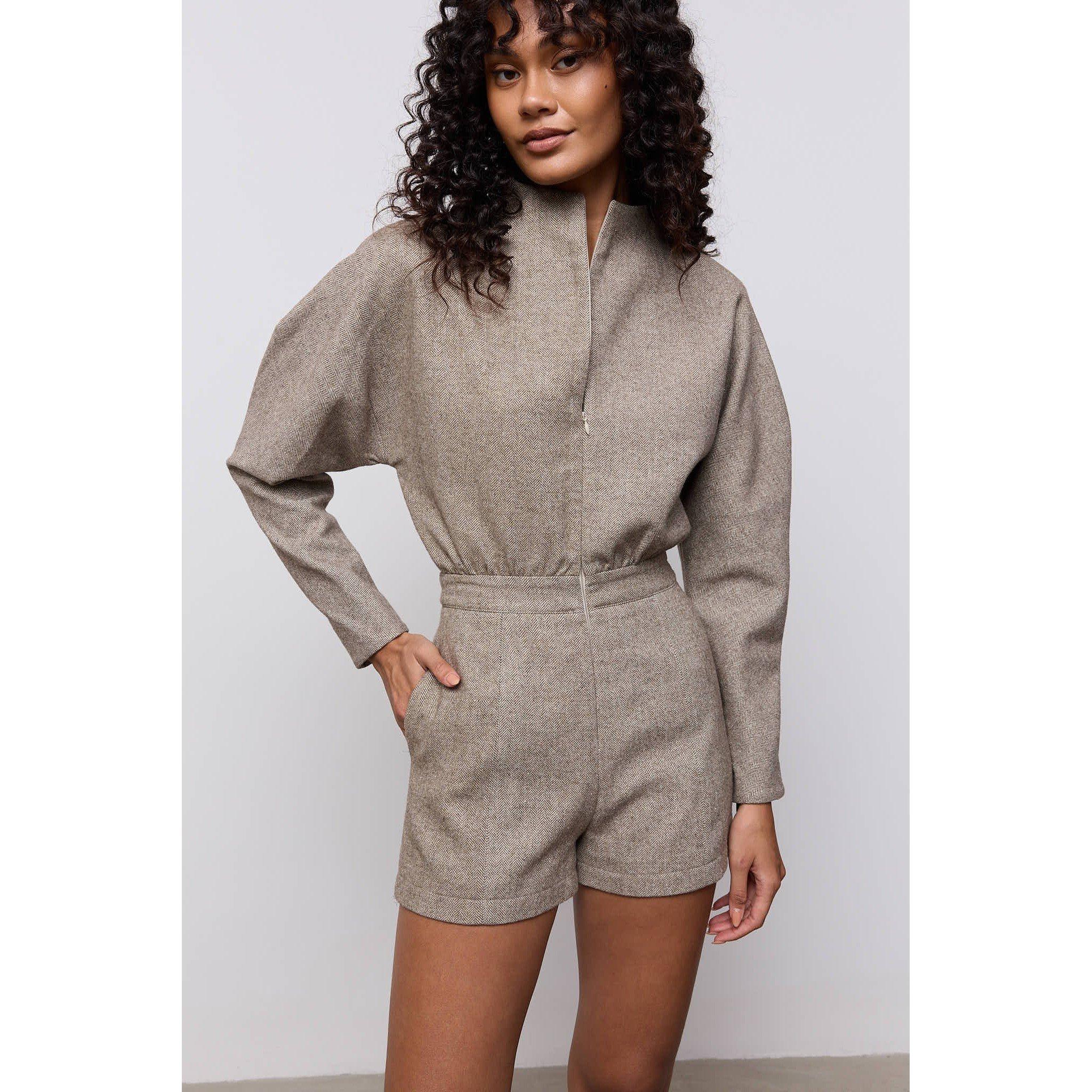 Brown - Odd Muse - Odd Mus Twd Playsuit Ld64 - 1
