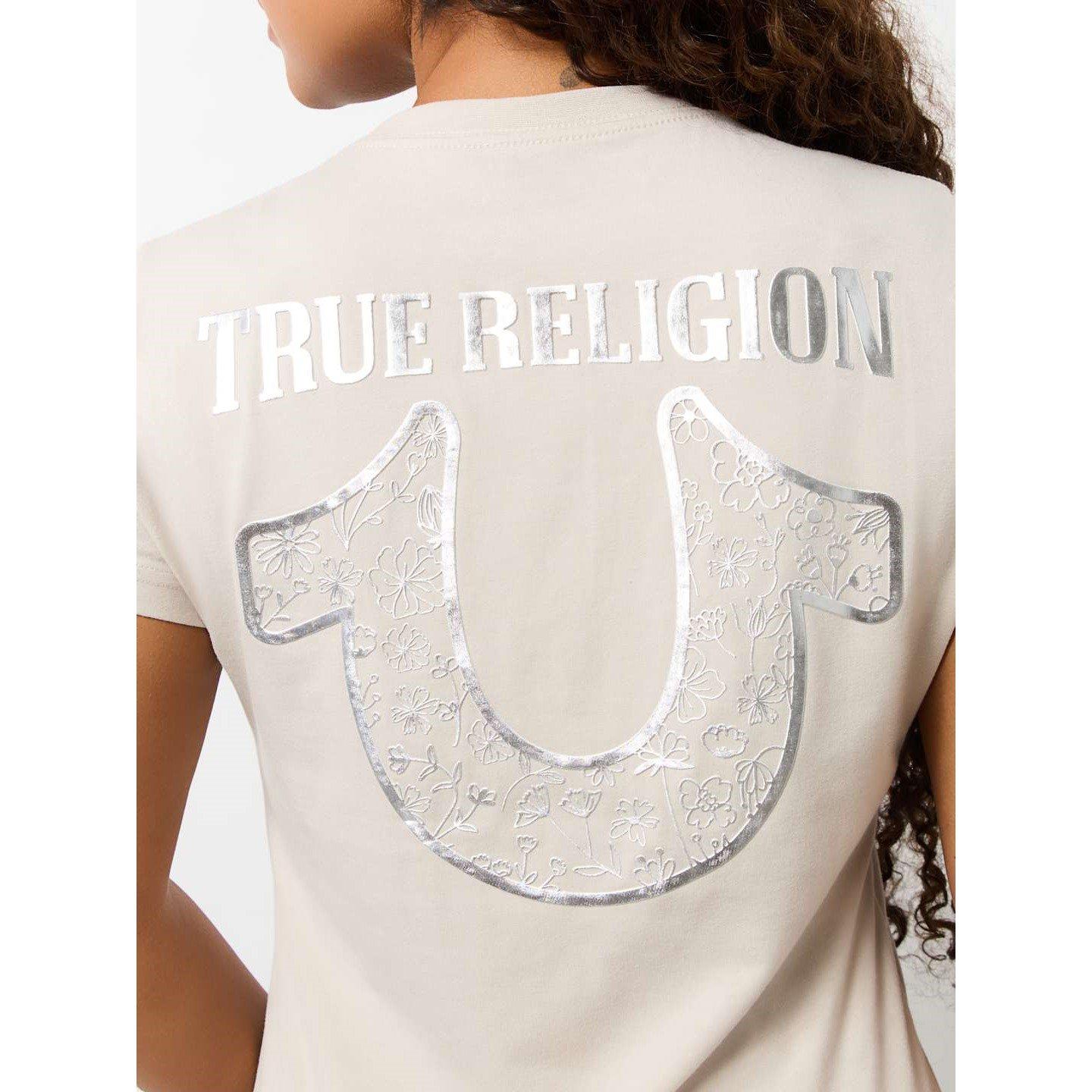 Silver Lining - True Religion - Horseshoe V-Neck T-Shirt Womens - 3