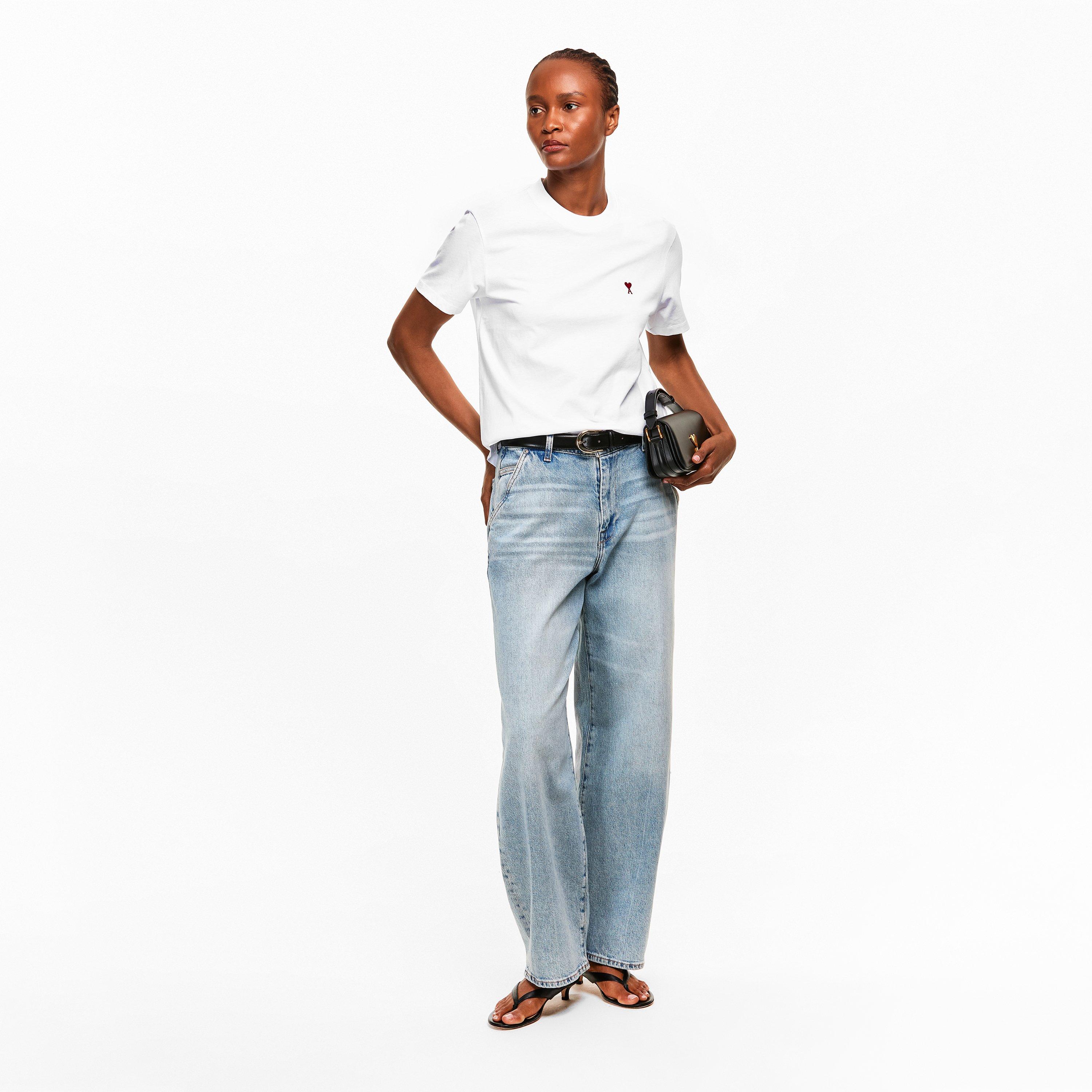 White - Ami Paris - Women's Heart T-Shirt - 6