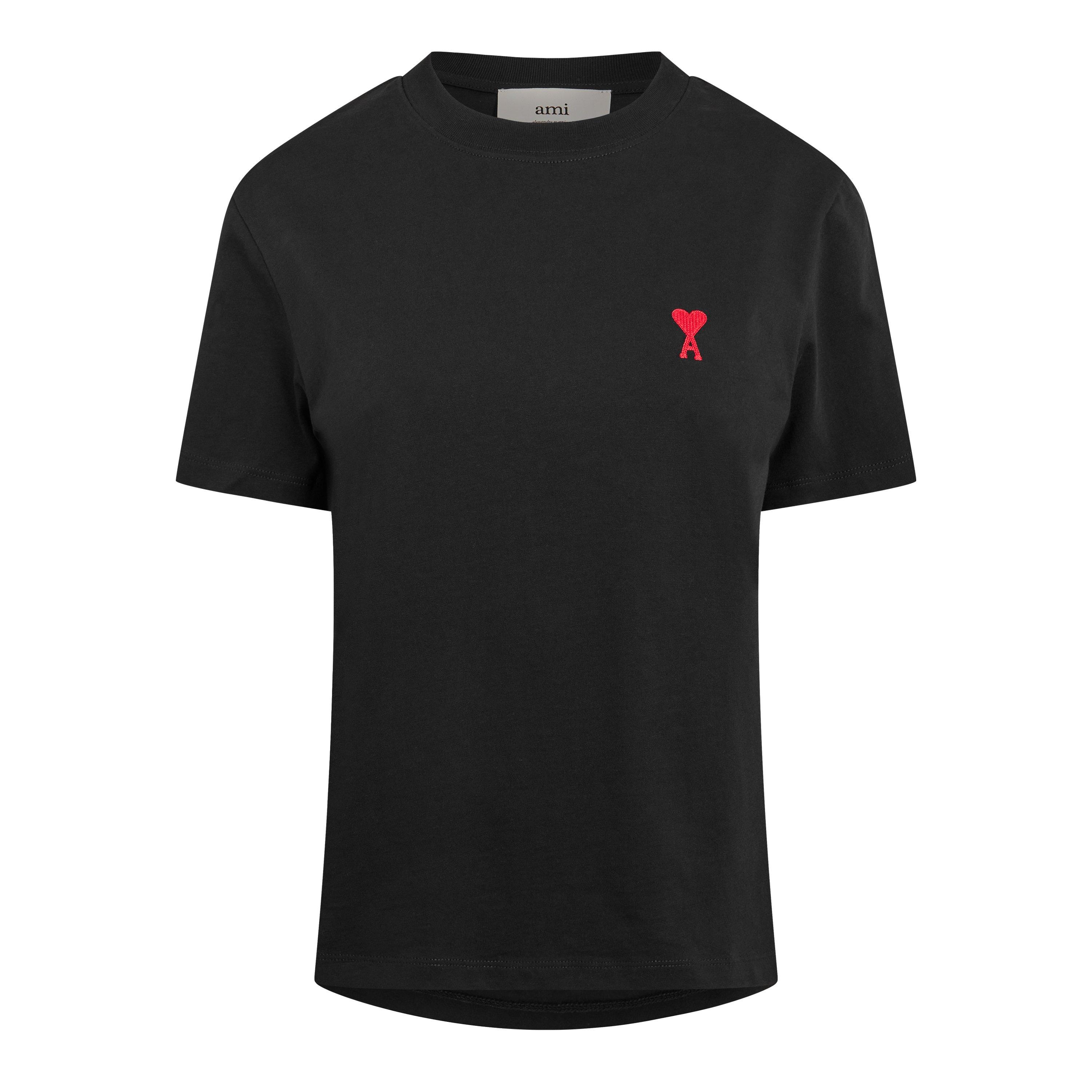 Ami Paris Women's Black Heart T-Shirt - 10 (S)