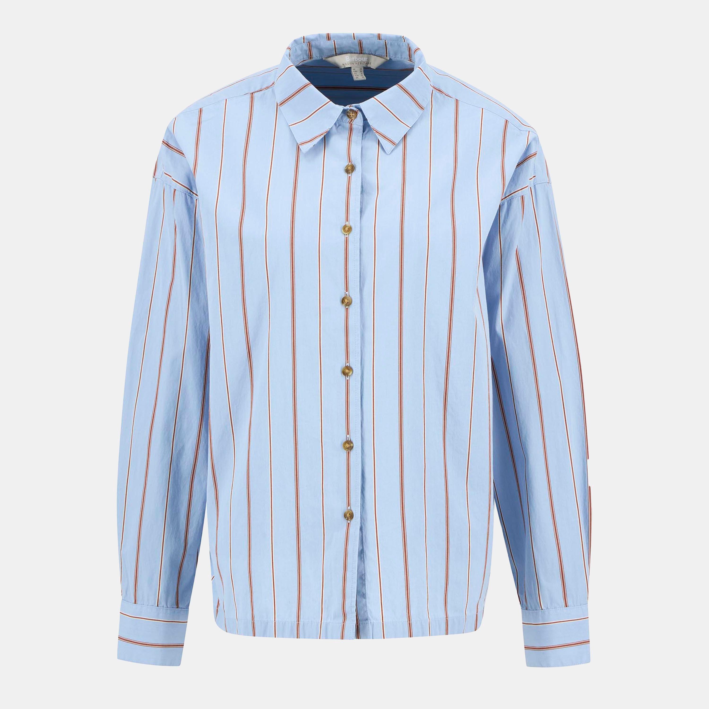 Ice Blue Stripe - Barbour - Saffron Striped Relaxed Shirt - 1