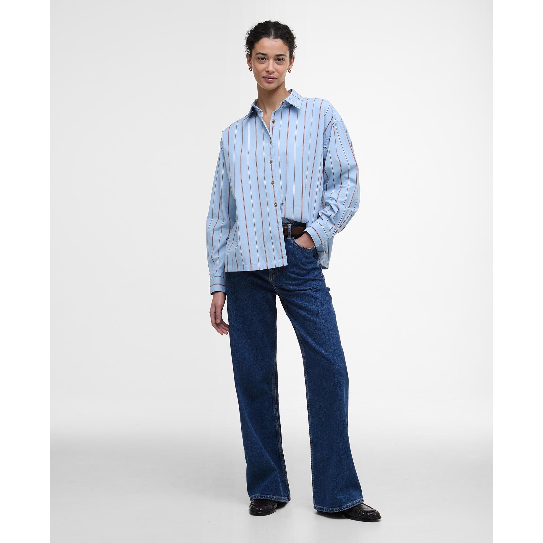 Ice Blue Stripe - Barbour - Saffron Striped Relaxed Shirt - 7