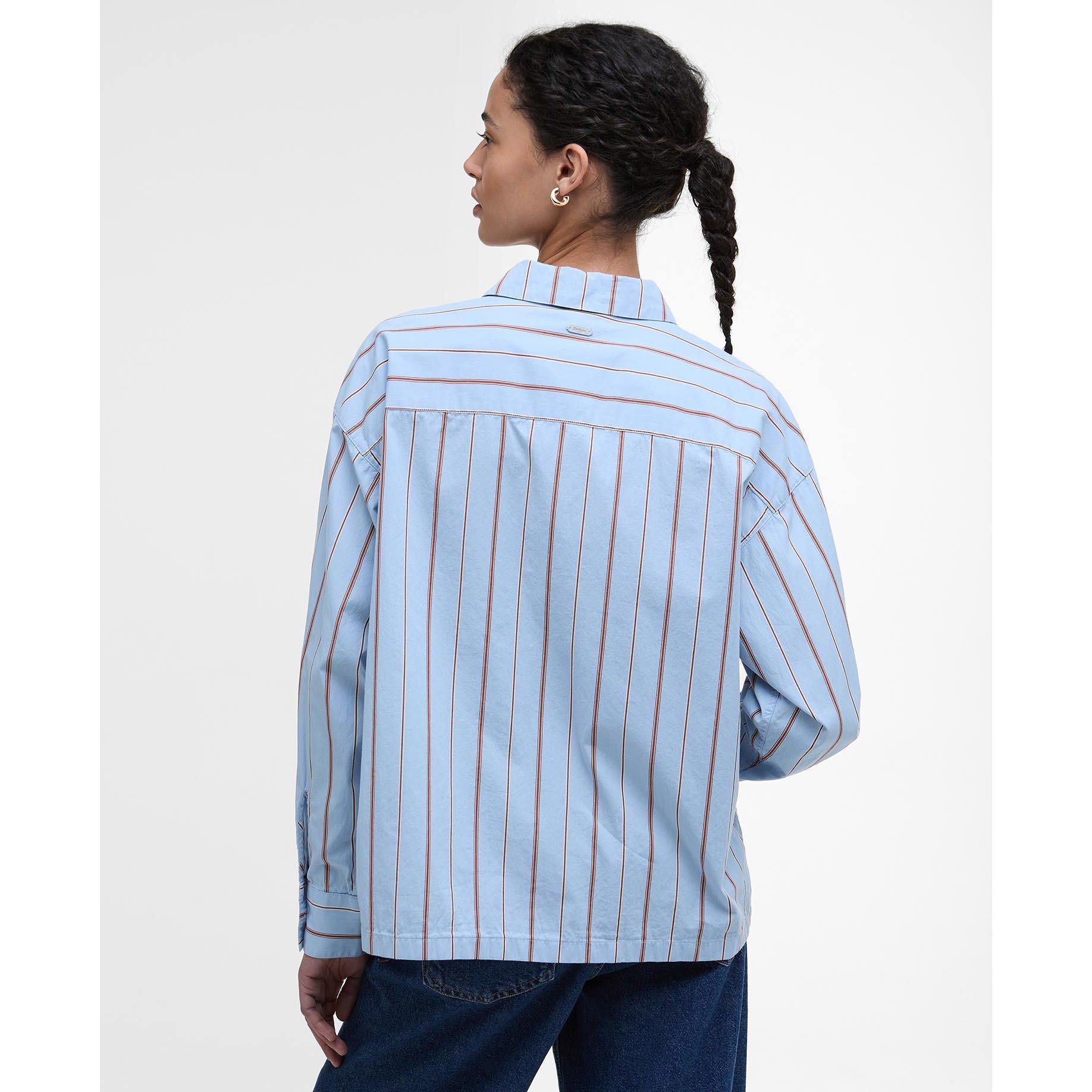 Ice Blue Stripe - Barbour - Saffron Striped Relaxed Shirt - 3