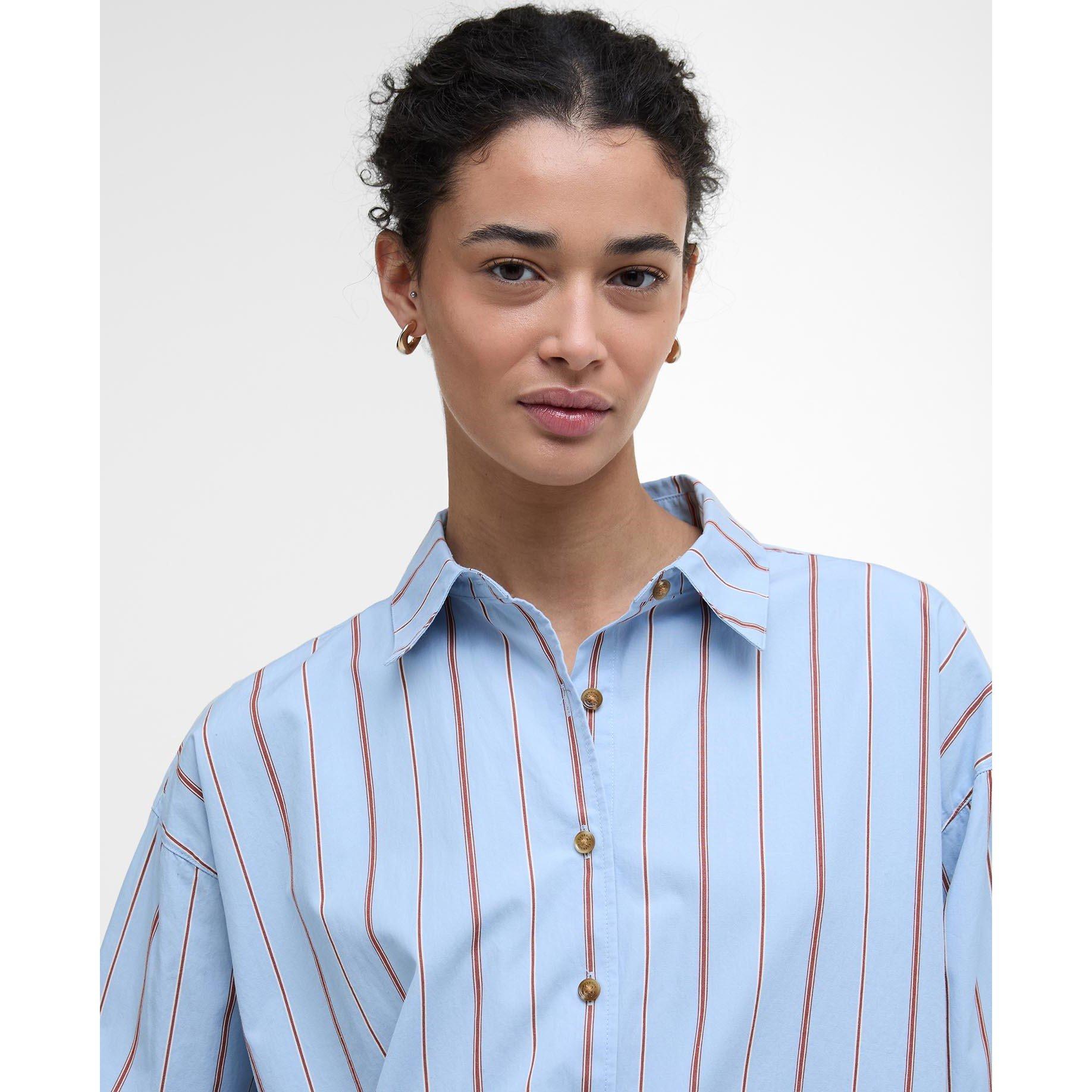 Ice Blue Stripe - Barbour - Saffron Striped Relaxed Shirt - 4
