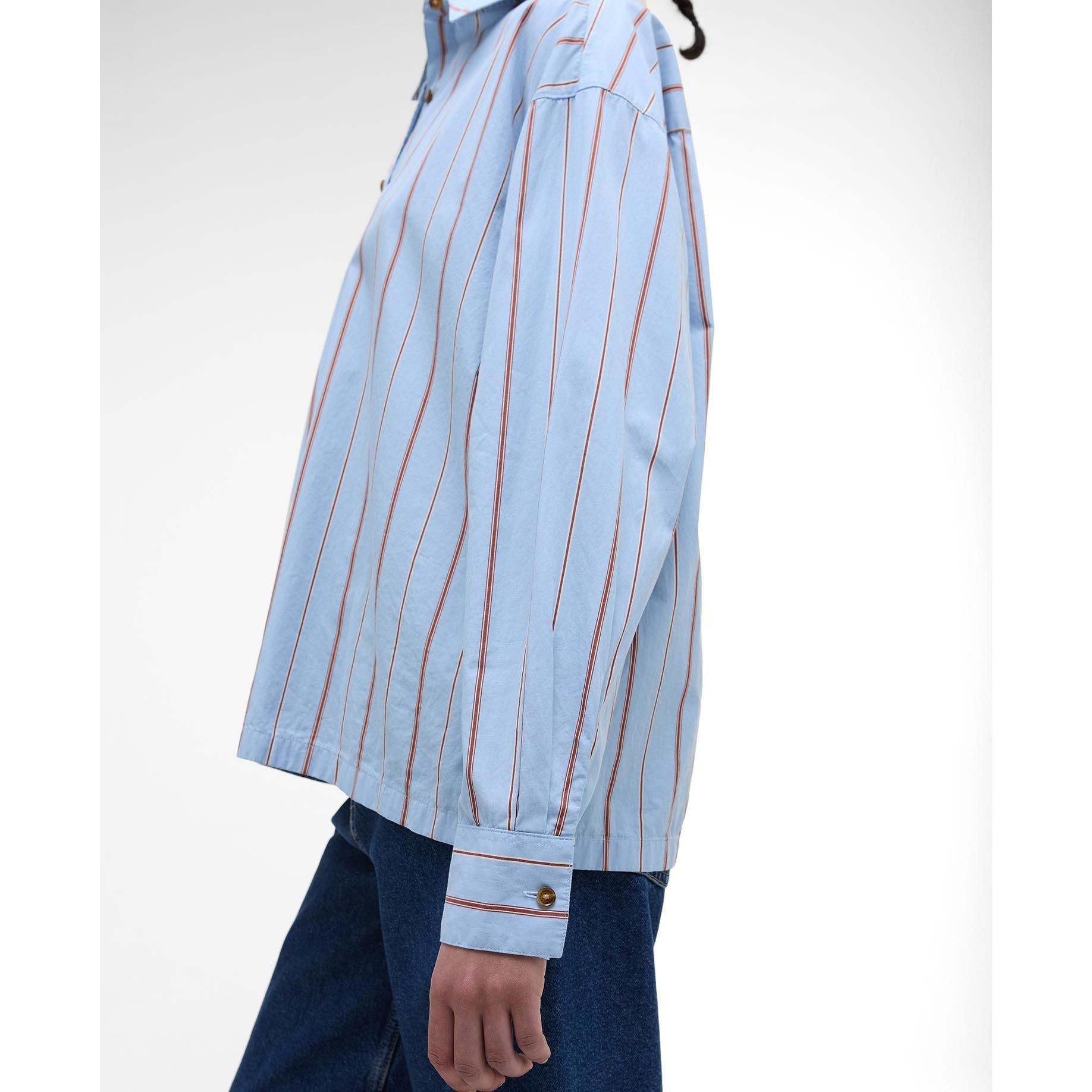 Ice Blue Stripe - Barbour - Saffron Striped Relaxed Shirt - 5