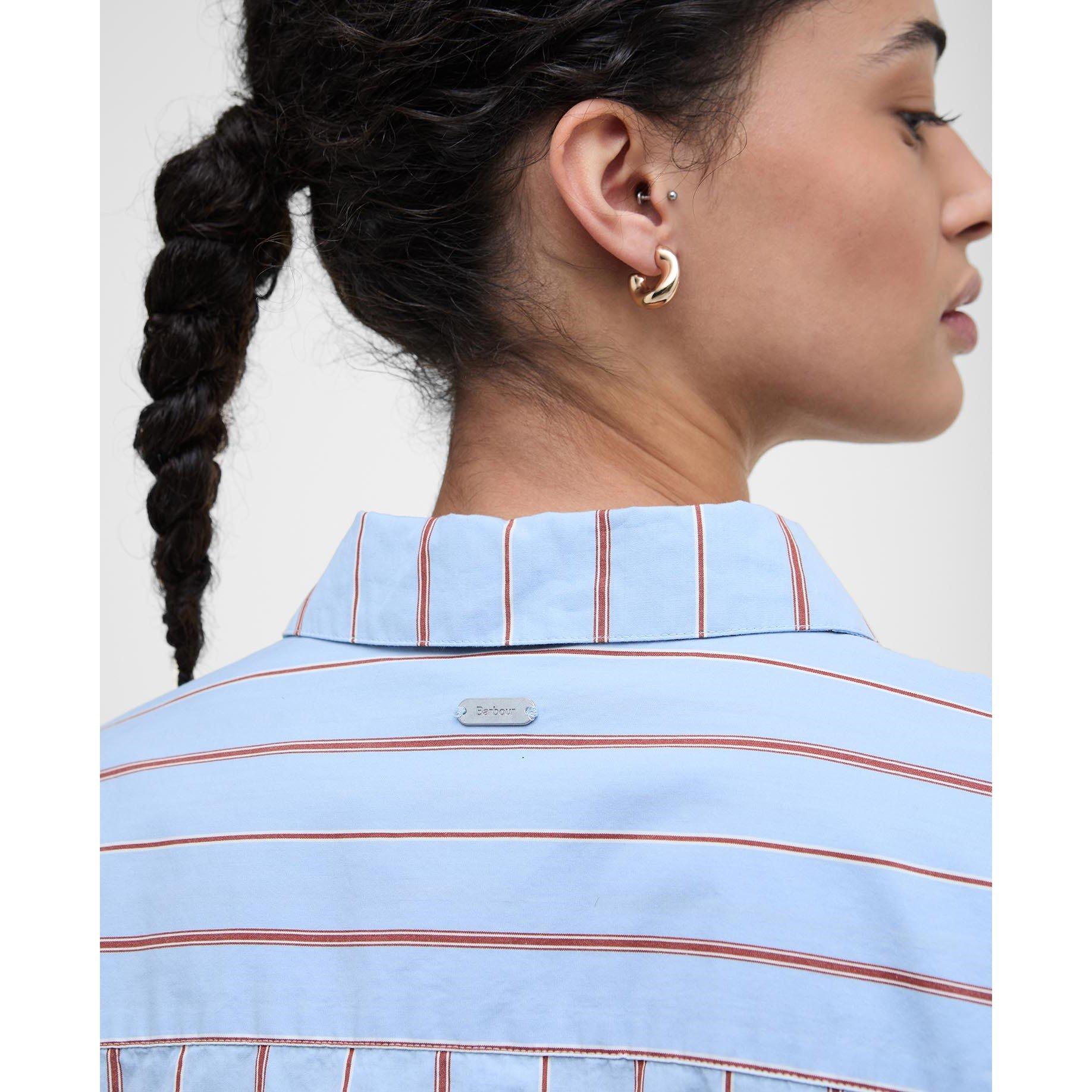 Ice Blue Stripe - Barbour - Saffron Striped Relaxed Shirt - 6