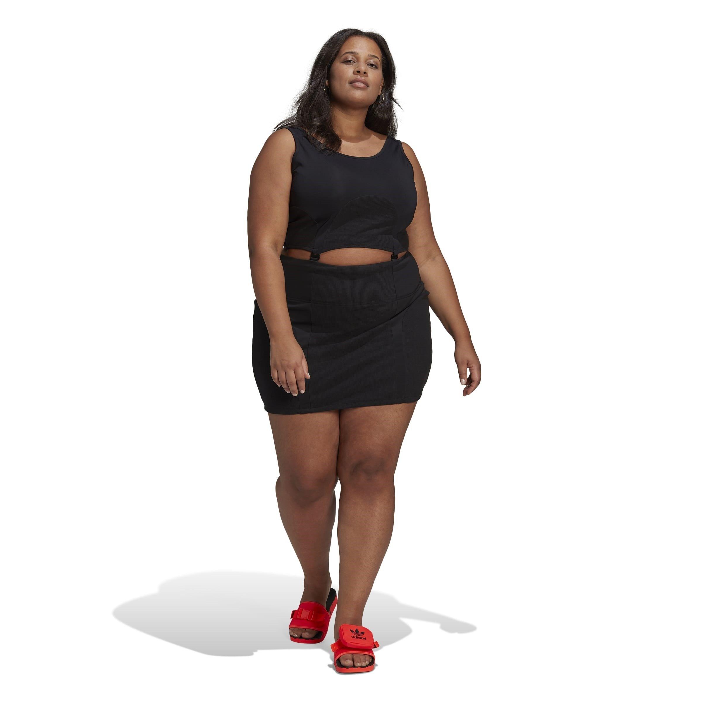 Black - adidas Originals - Women's Rib Cut Out Dress - 2