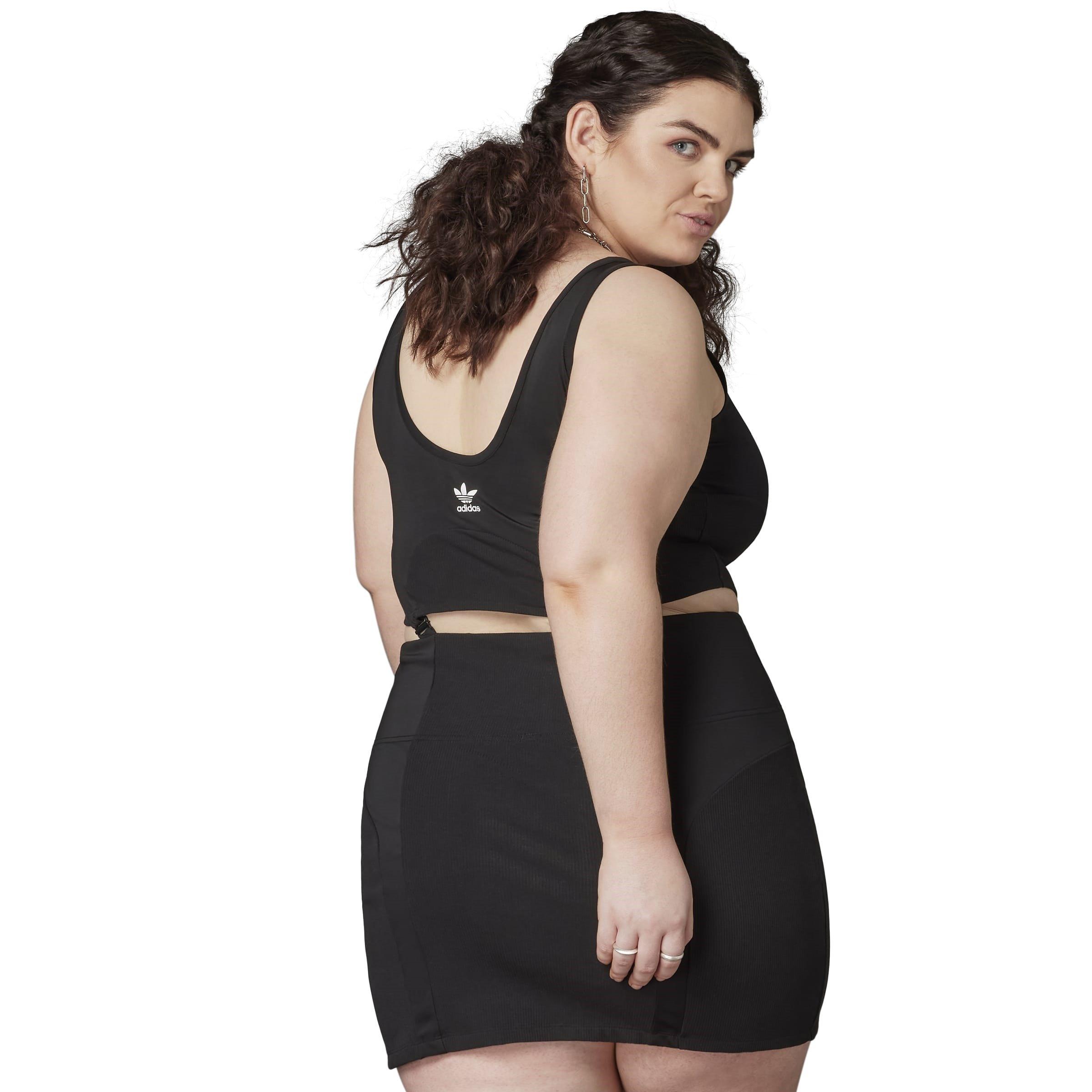 Black - adidas Originals - Women's Rib Cut Out Dress - 13