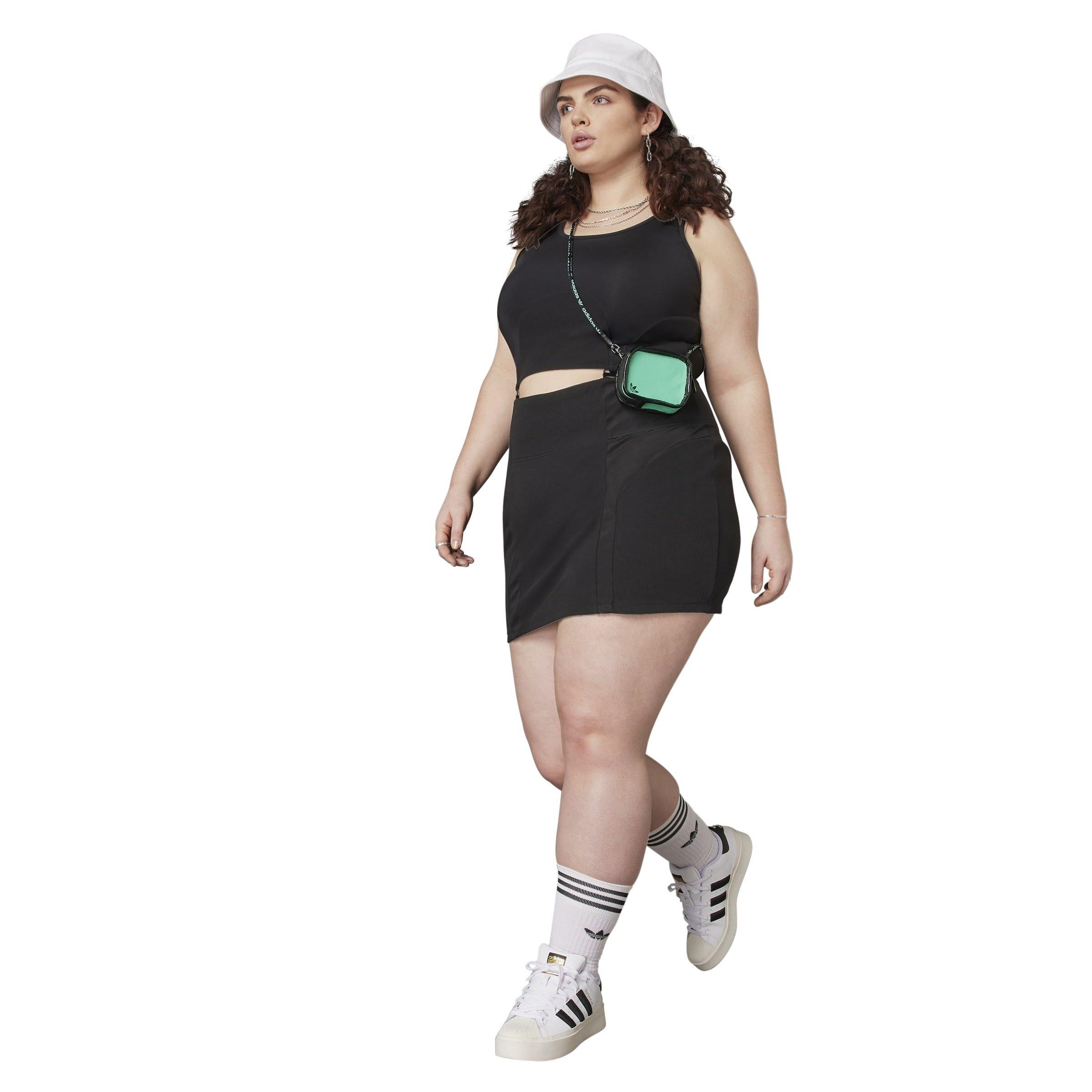 Black - adidas Originals - Women's Rib Cut Out Dress - 14