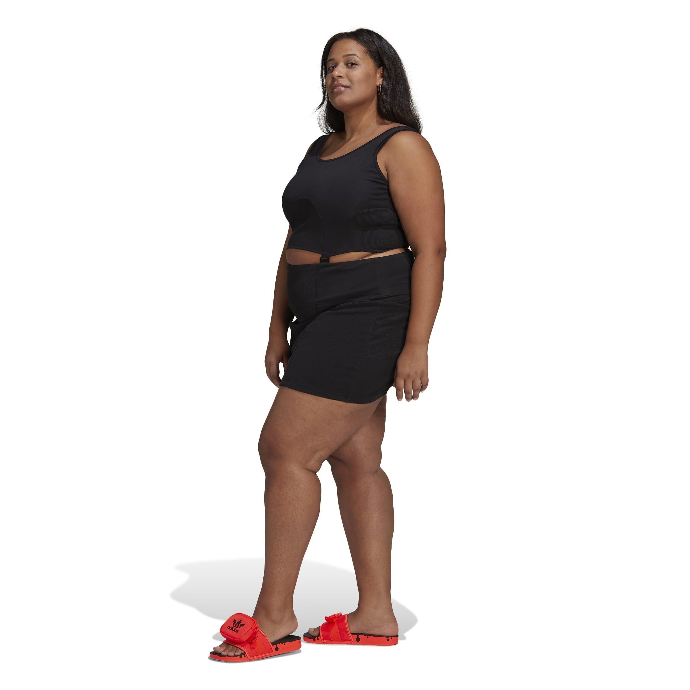 Black - adidas Originals - Women's Rib Cut Out Dress - 5