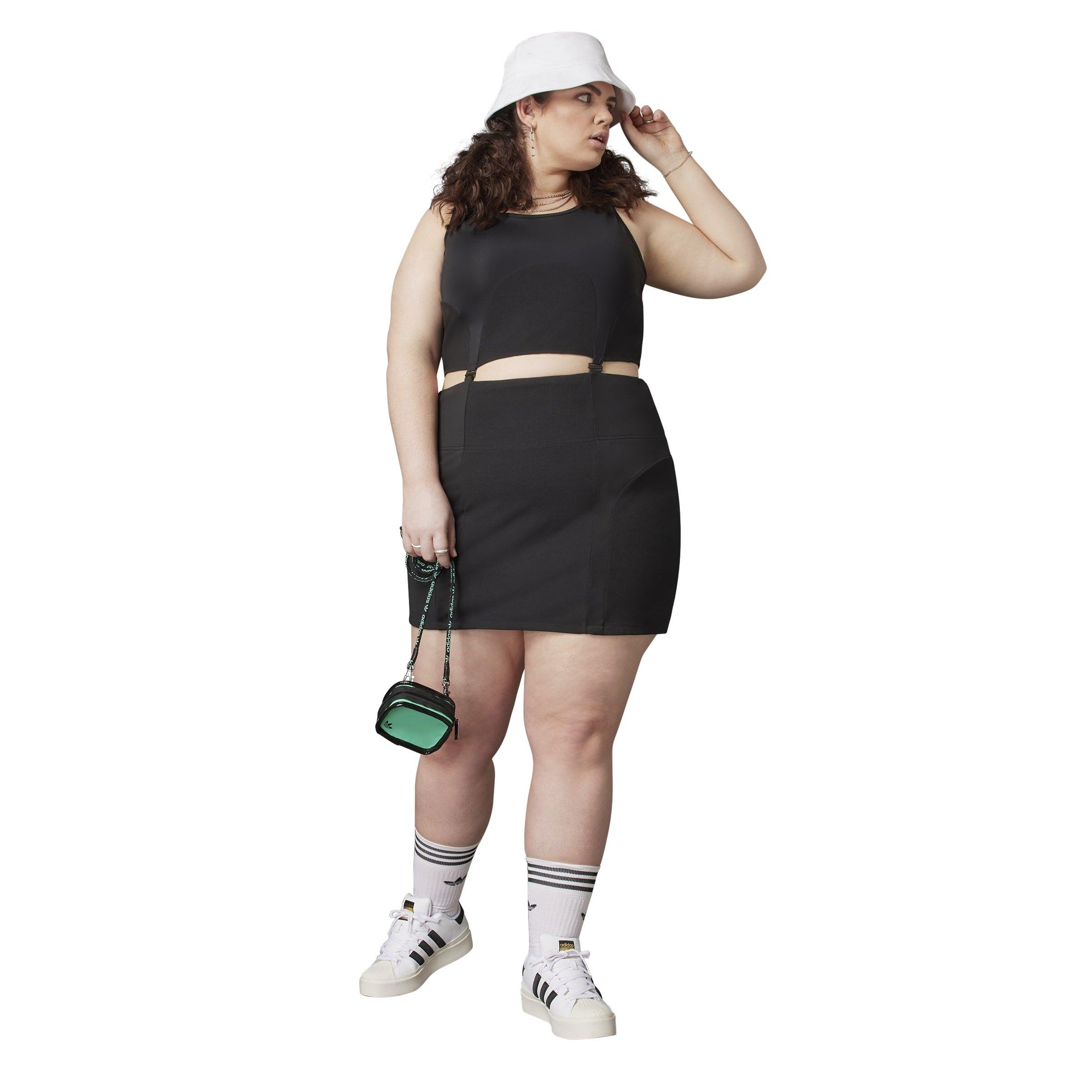 Black - adidas Originals - Women's Rib Cut Out Dress - 10