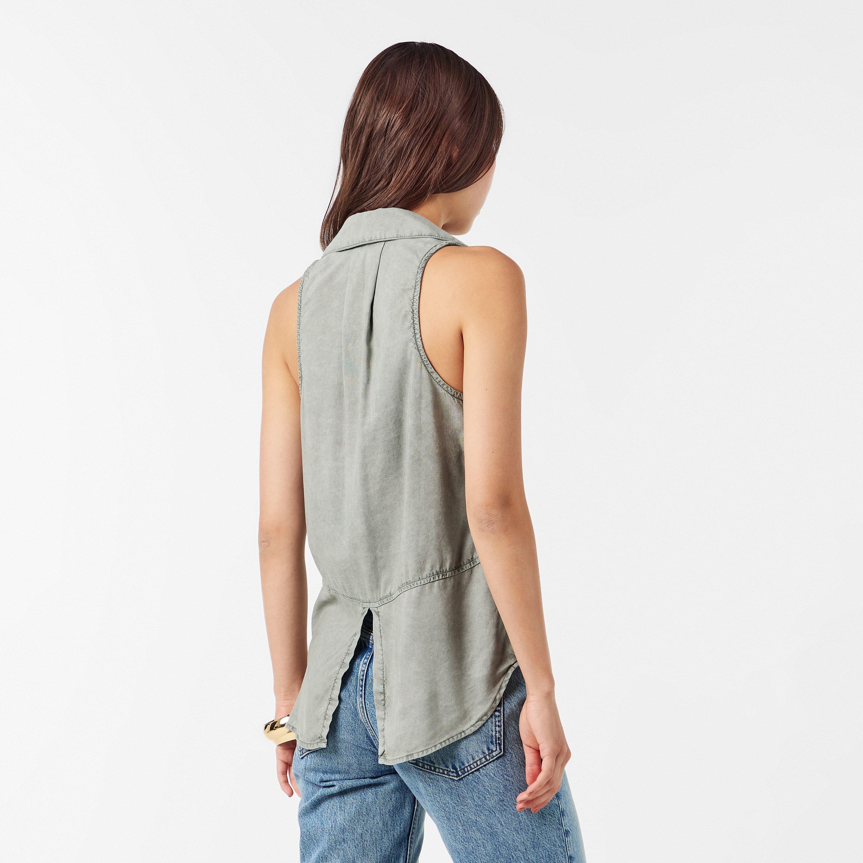 Soft Army - Bella Dahl - Women's Regular Fit Split Back T-Shirt - 4