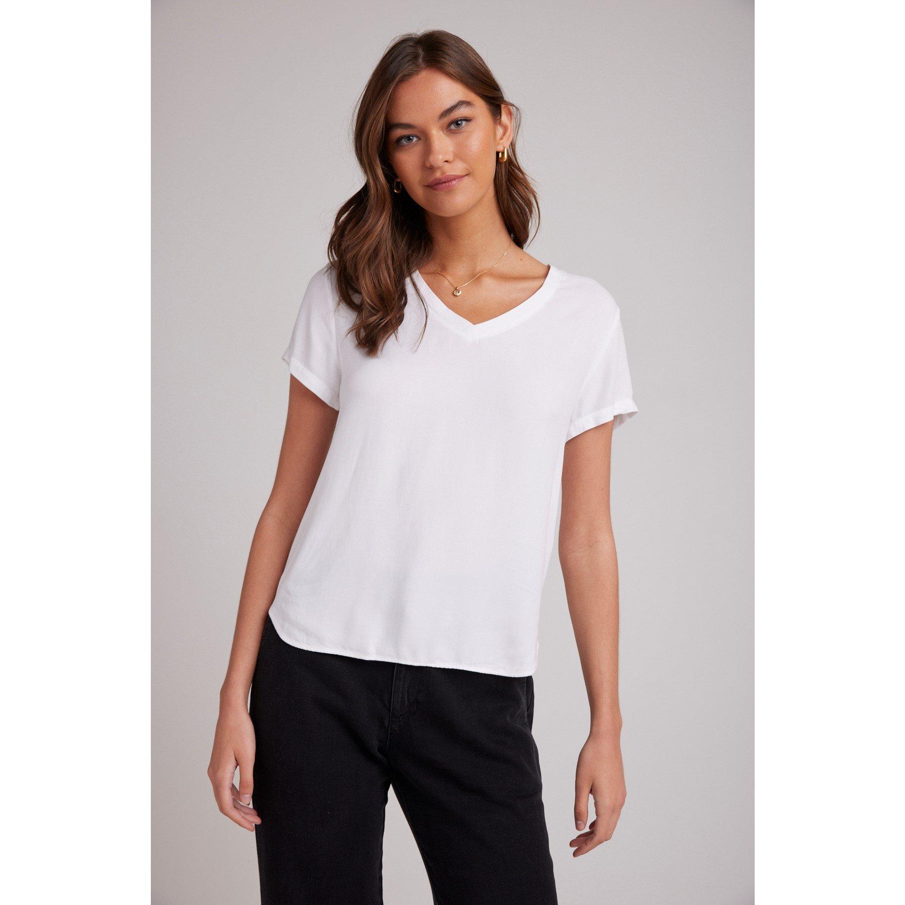 White - Bella Dahl - Women's Regular Fit V-Neck T-Shirt - 1