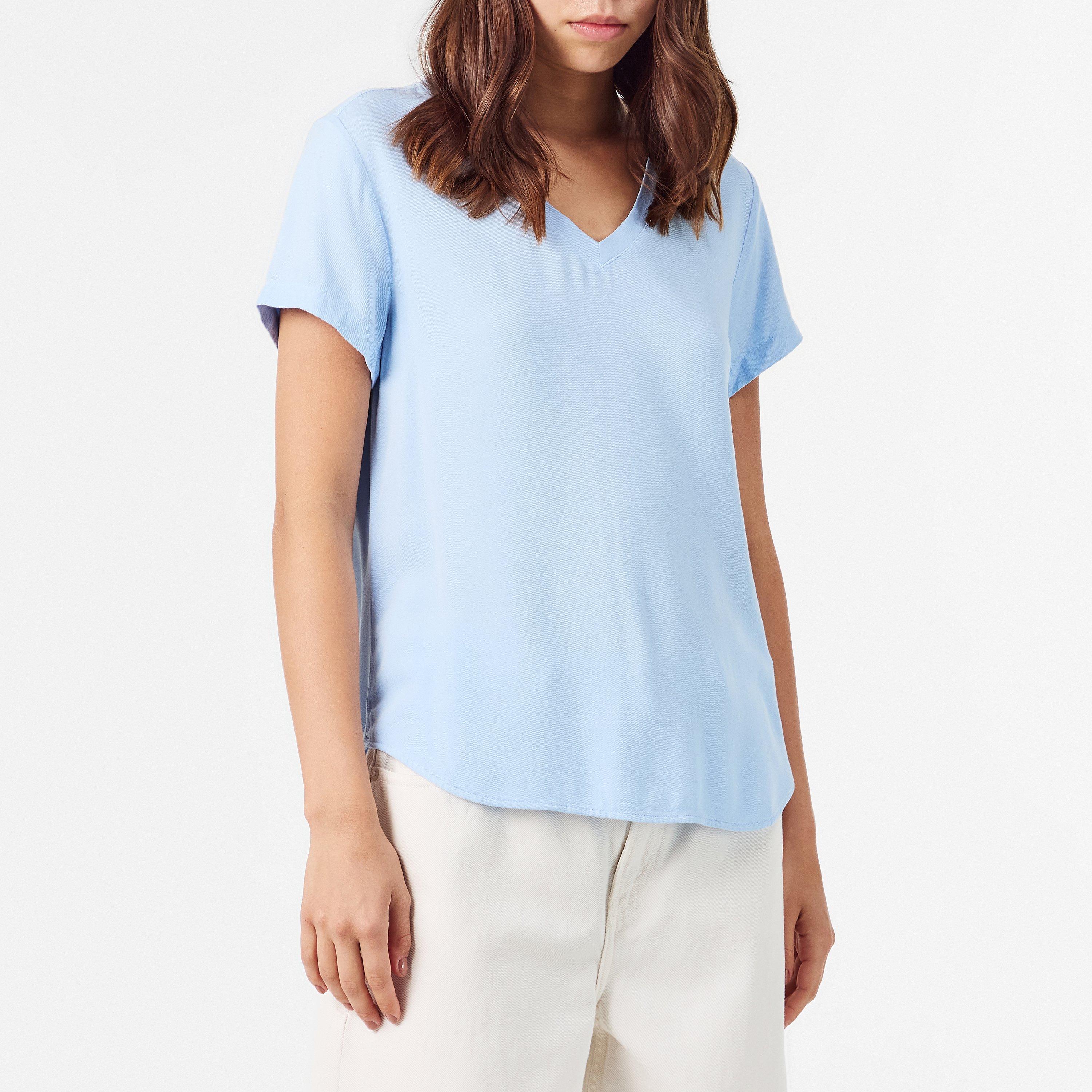Blue Oasis - Bella Dahl - Women's Regular Fit V-Neck T-Shirt - 3