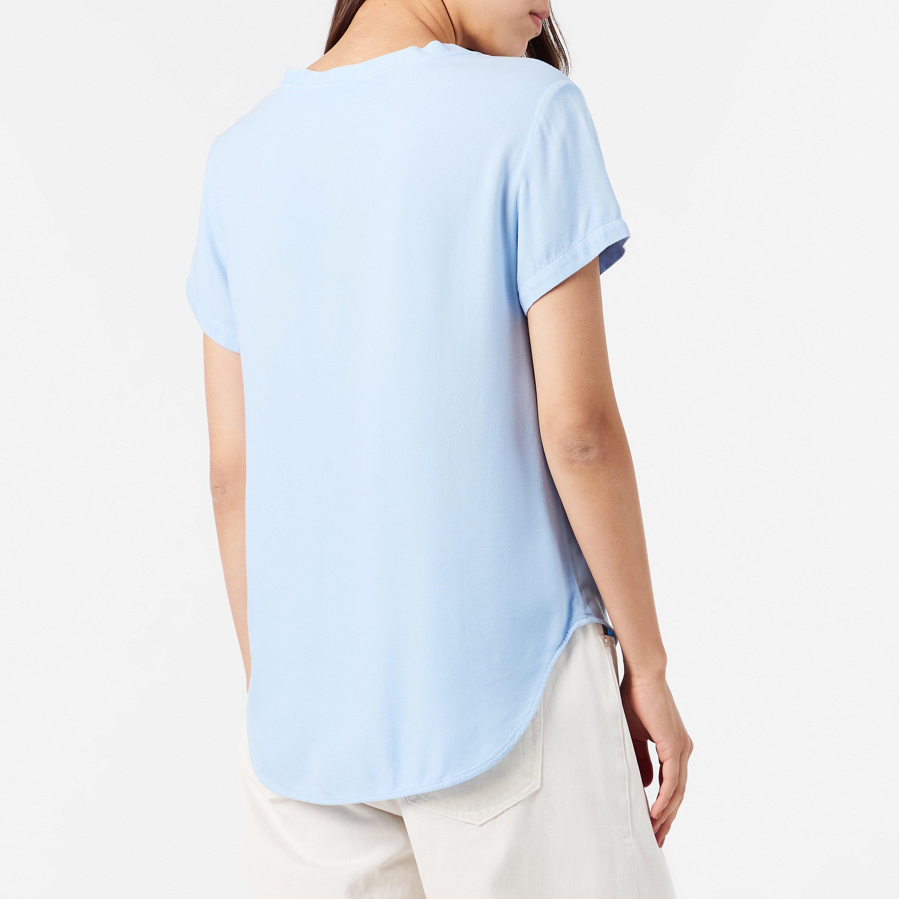 Blue Oasis - Bella Dahl - Women's Regular Fit V-Neck T-Shirt - 4