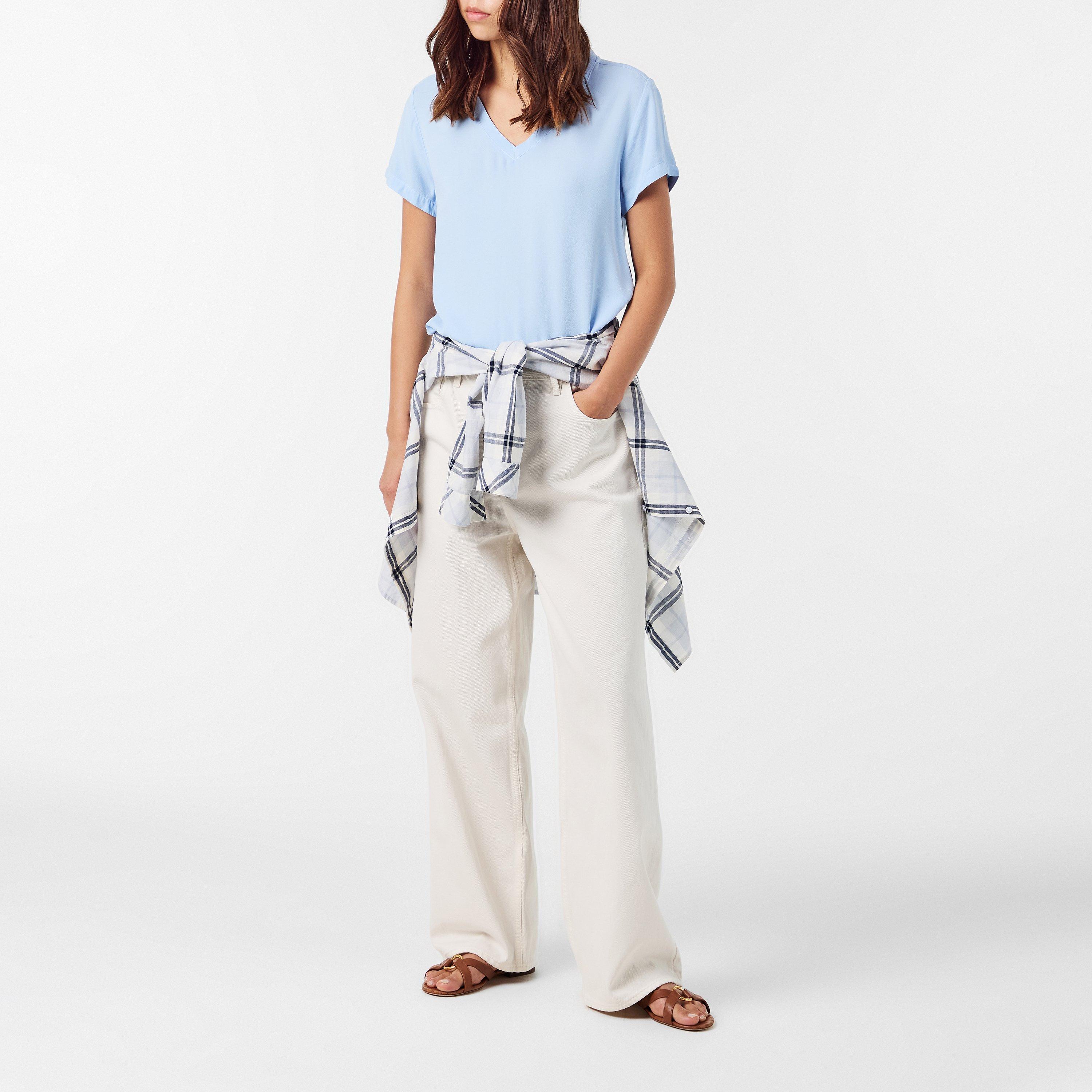 Blue Oasis - Bella Dahl - Women's Regular Fit V-Neck T-Shirt - 6