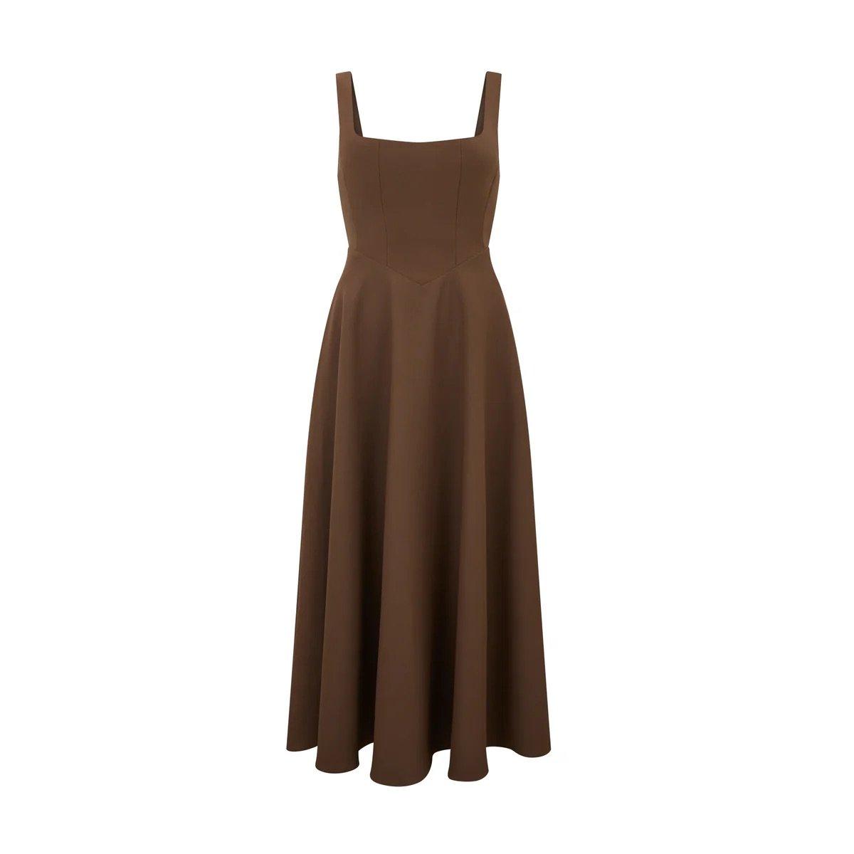 the ultimate muse high waist square neck midi dress HC Velvet Black Dress with Line Sketch Embroidery — Couture Dress SAGIO main image 0