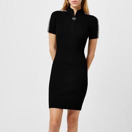 MICHAEL Michael Kors Short Sleeve Tape Mini Dress