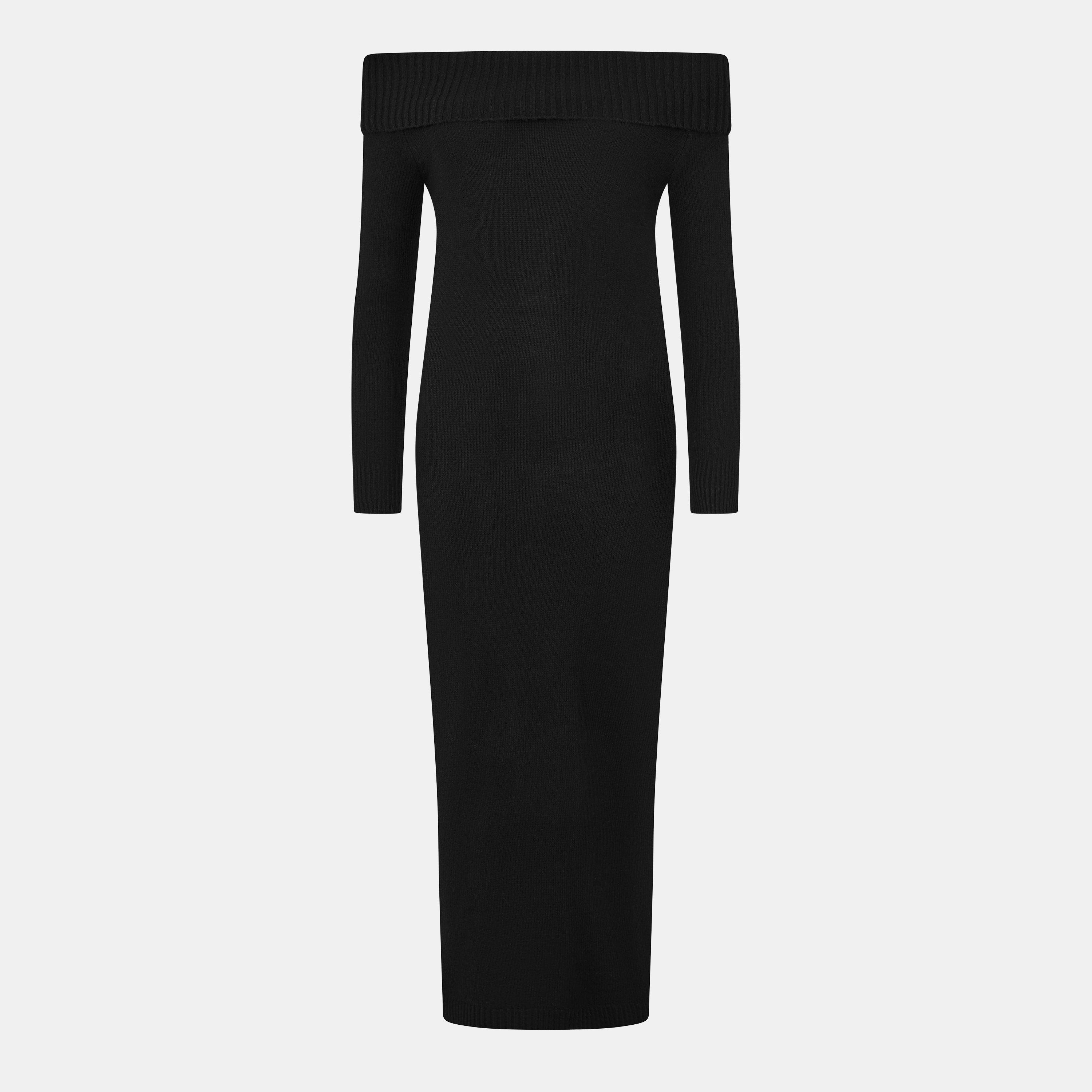 Black - Nobodys Child - Women's Bardot Bodycon Dress - 1