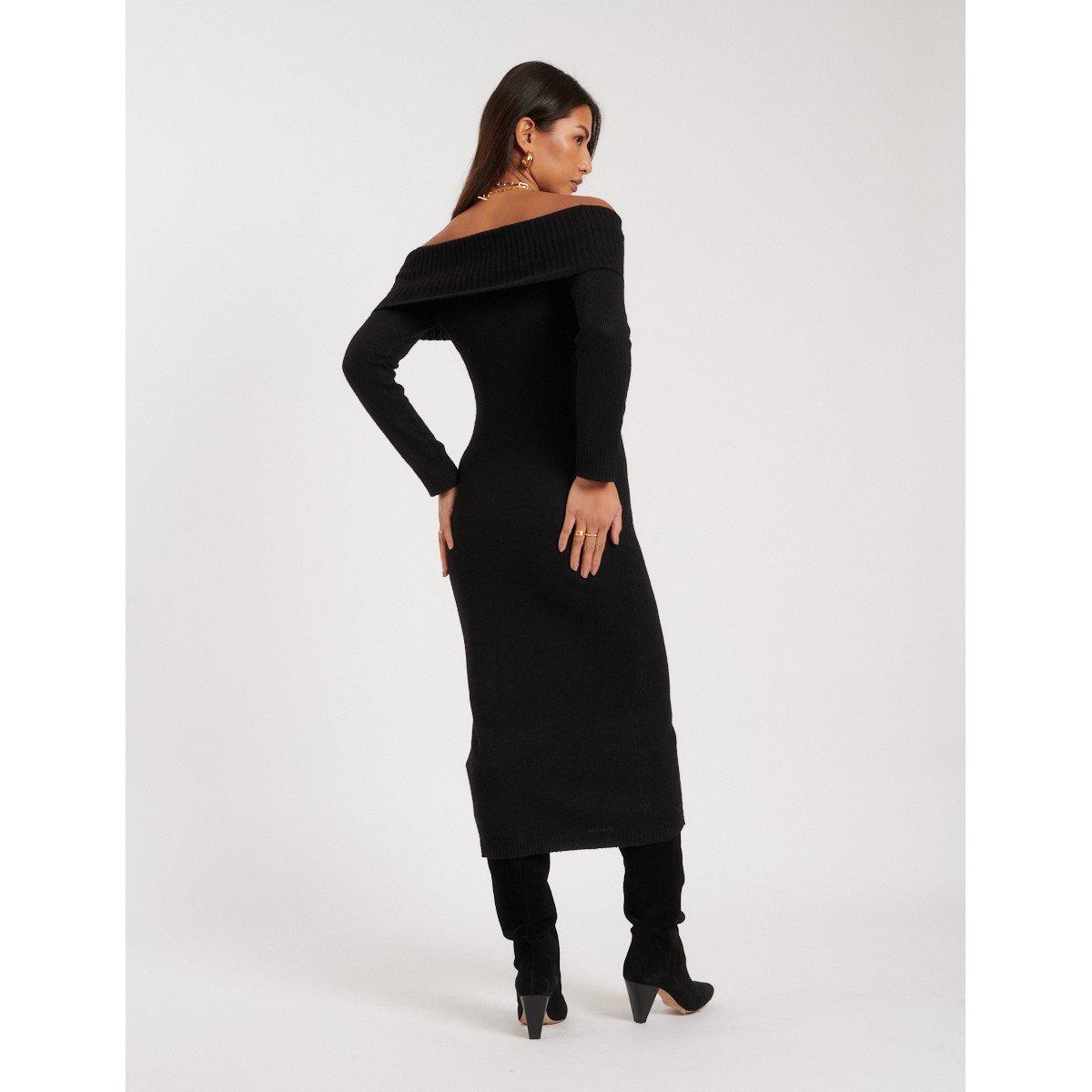 Black - Nobodys Child - Women's Bardot Bodycon Dress - 4