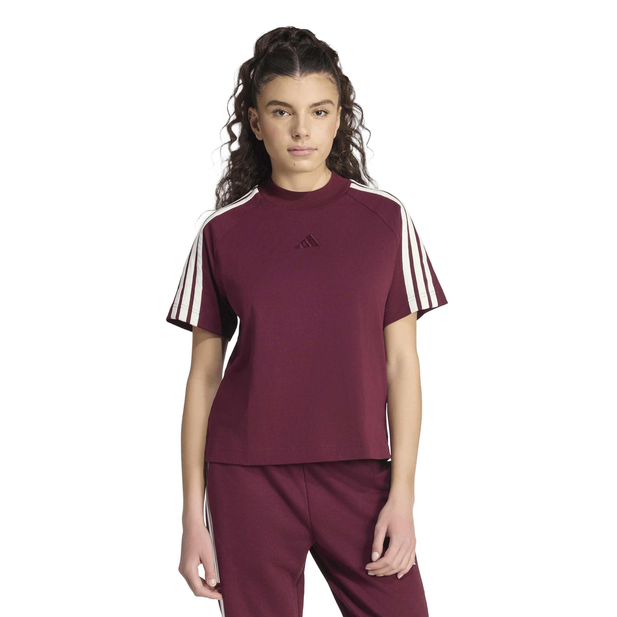 Maroon/White - adidas - Women's T-Shirt - 2