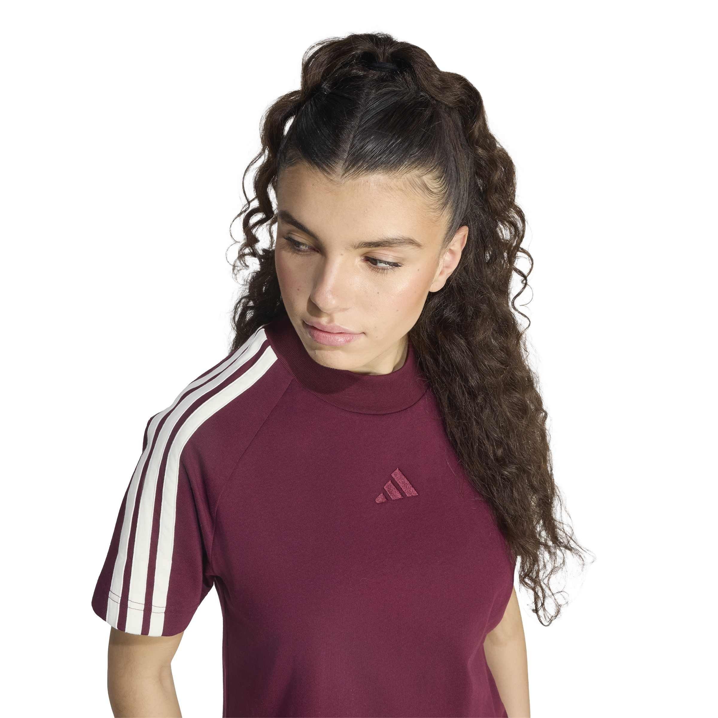 Maroon/White - adidas - Women's T-Shirt - 4