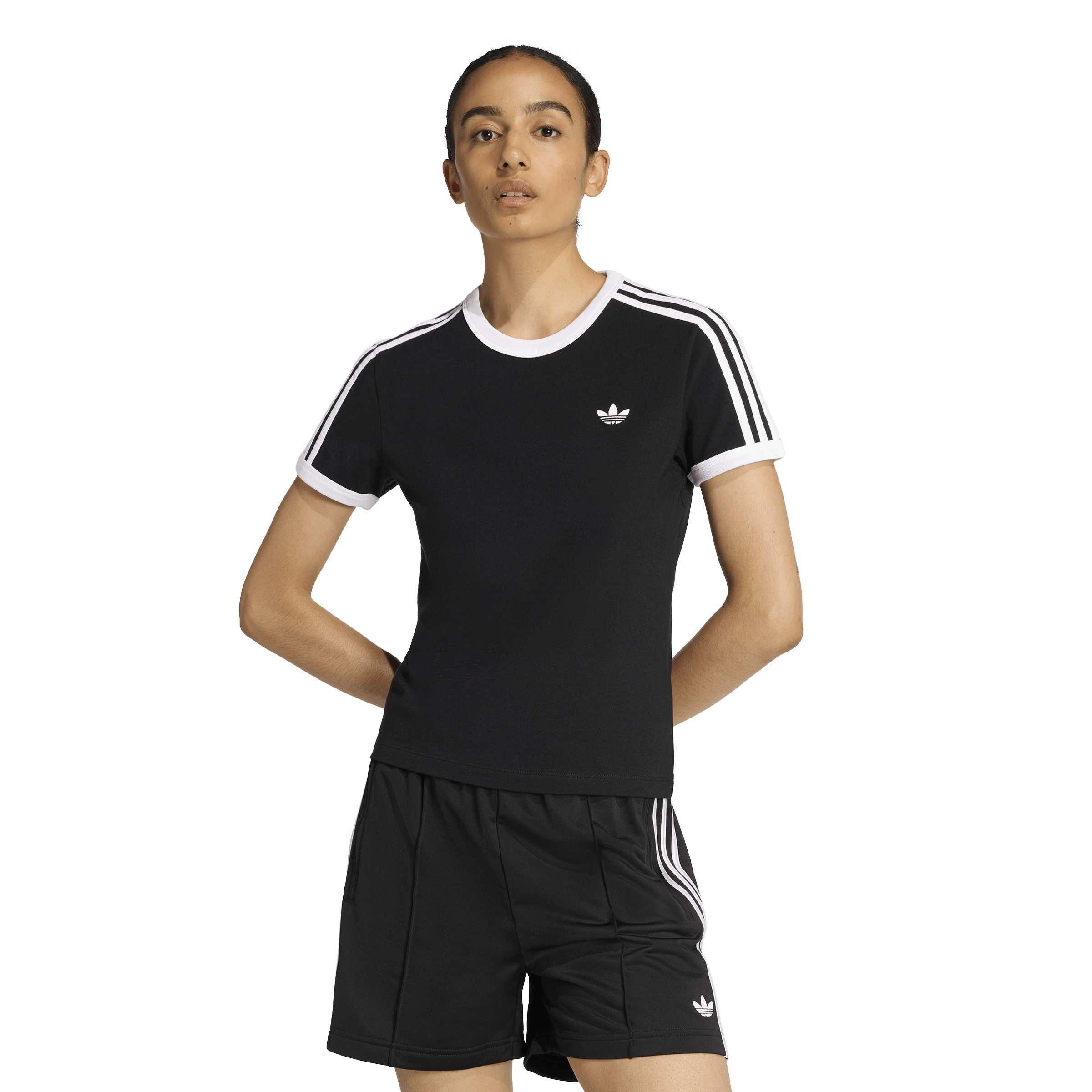 Black/White - adidas Originals - adidas 3 Stripes Slim Tee - 2