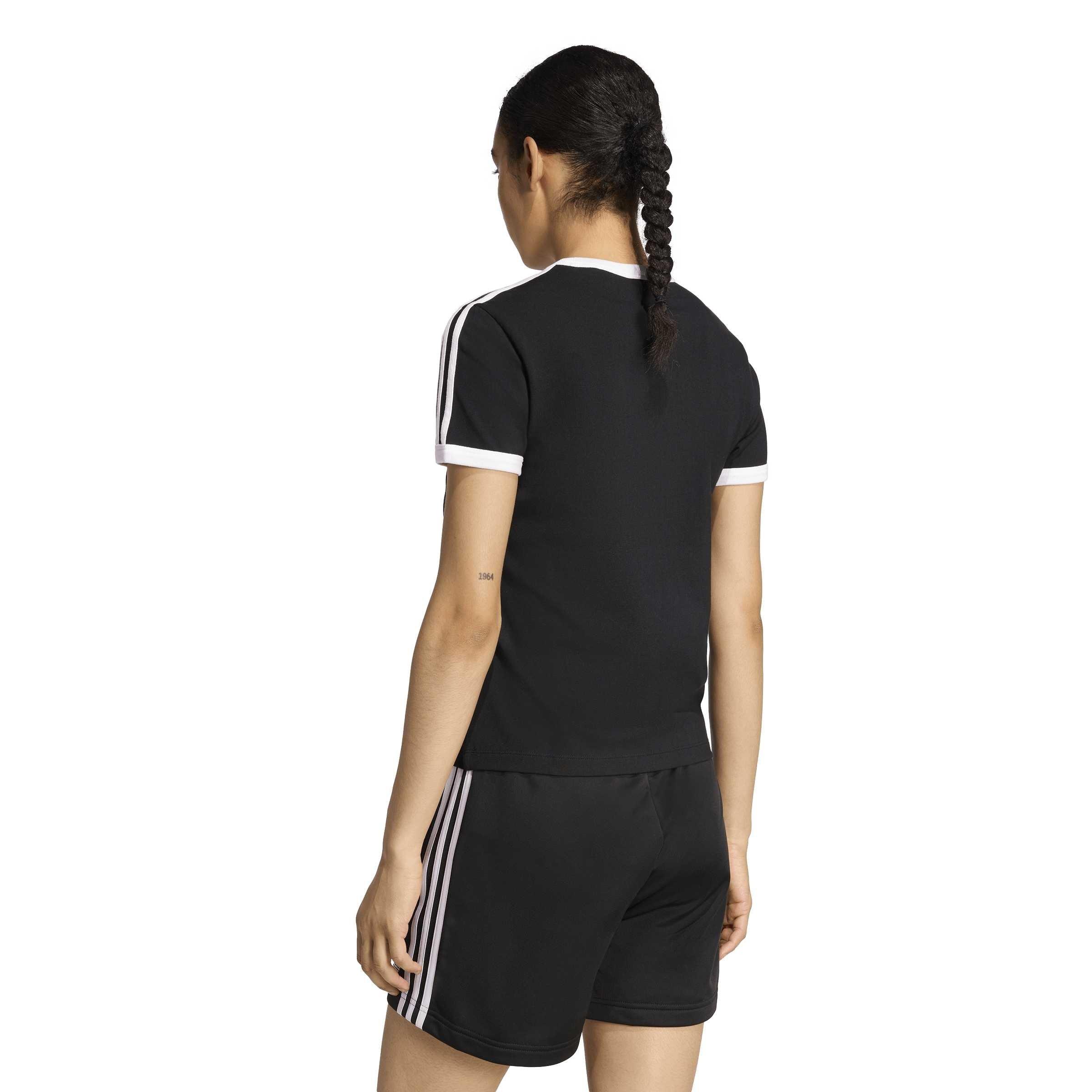 Black/White - adidas Originals - adidas 3 Stripes Slim Tee - 3