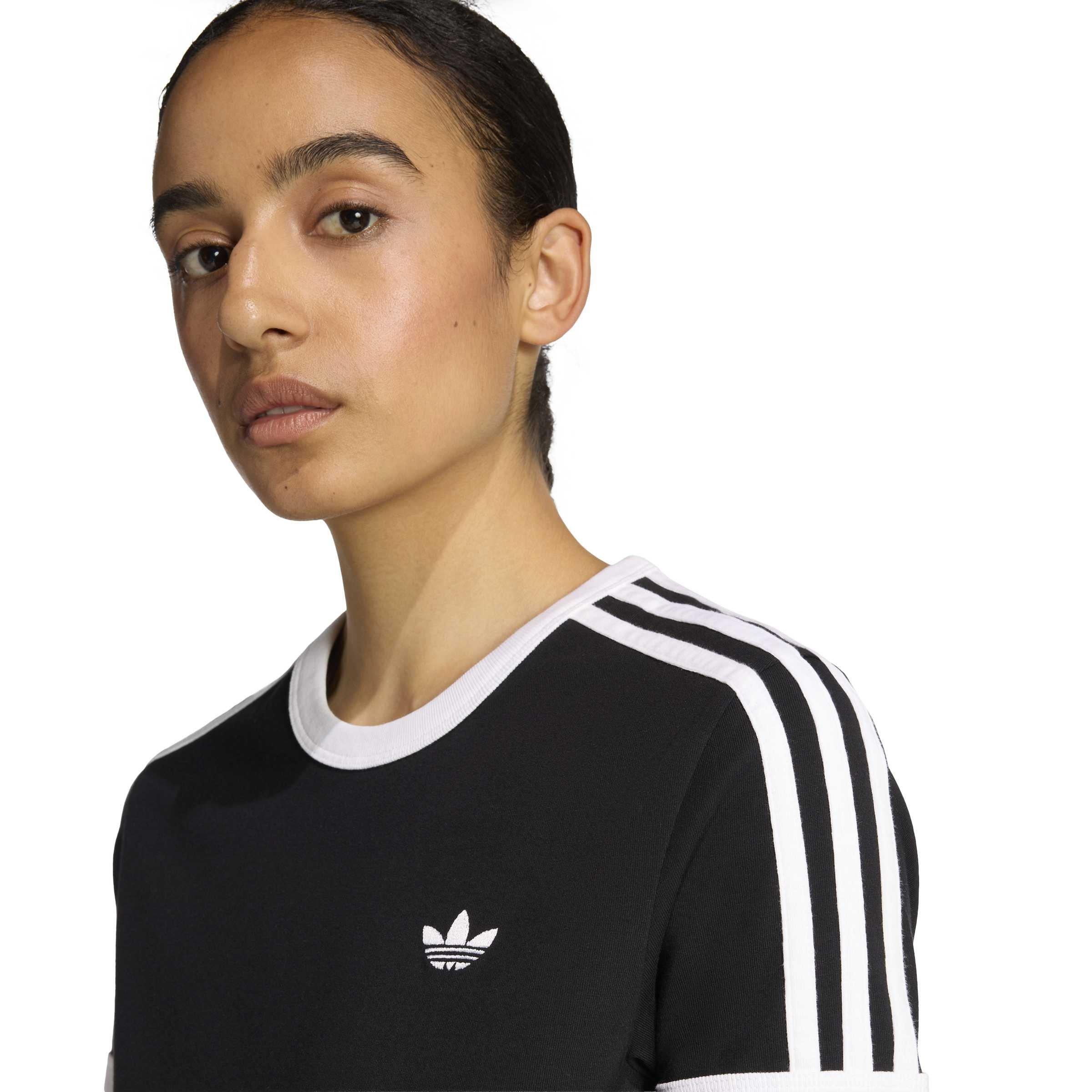 Black/White - adidas Originals - adidas 3 Stripes Slim Tee - 4