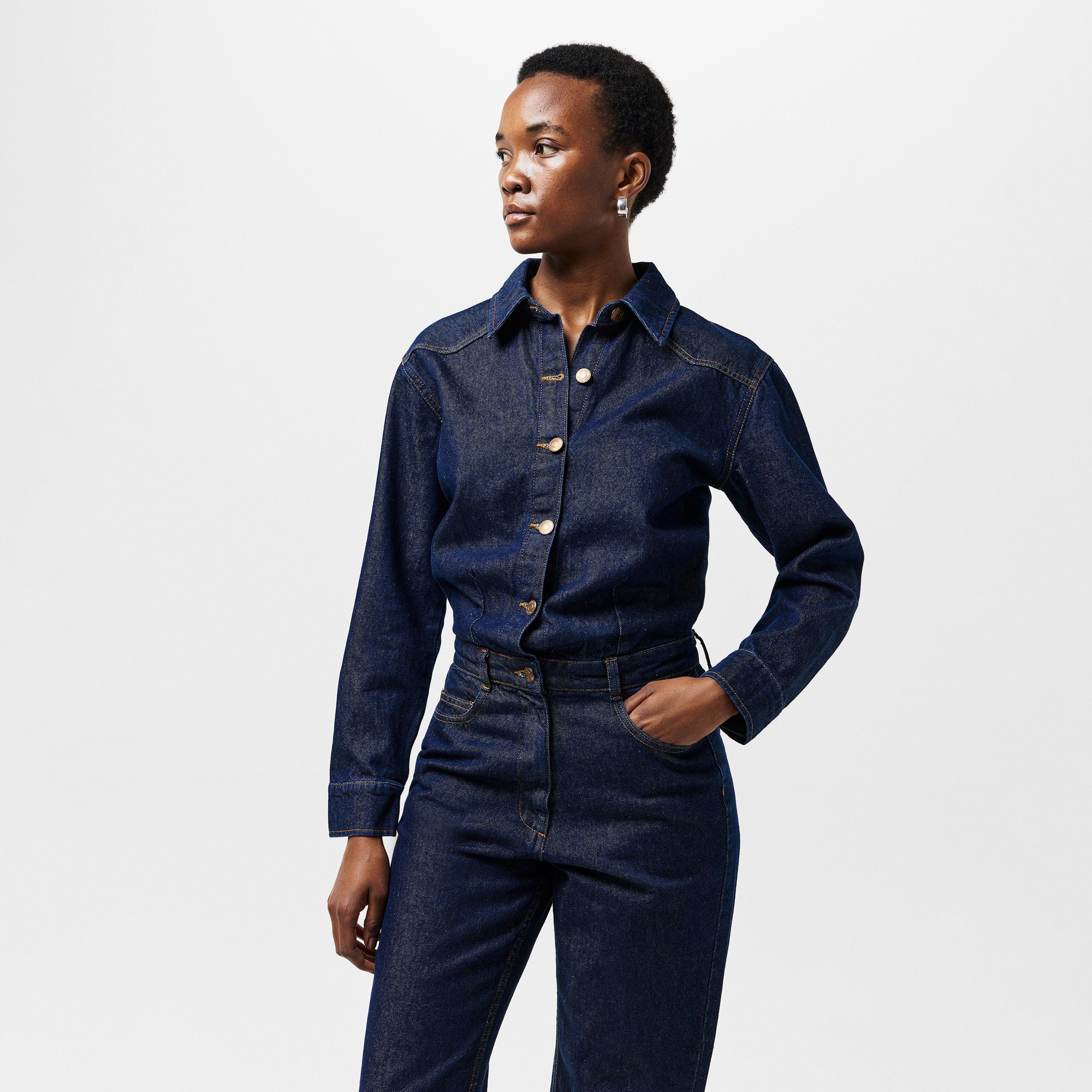 Blu - Nobodys Child - Women's Denim Boiler Jumpsuit - 3