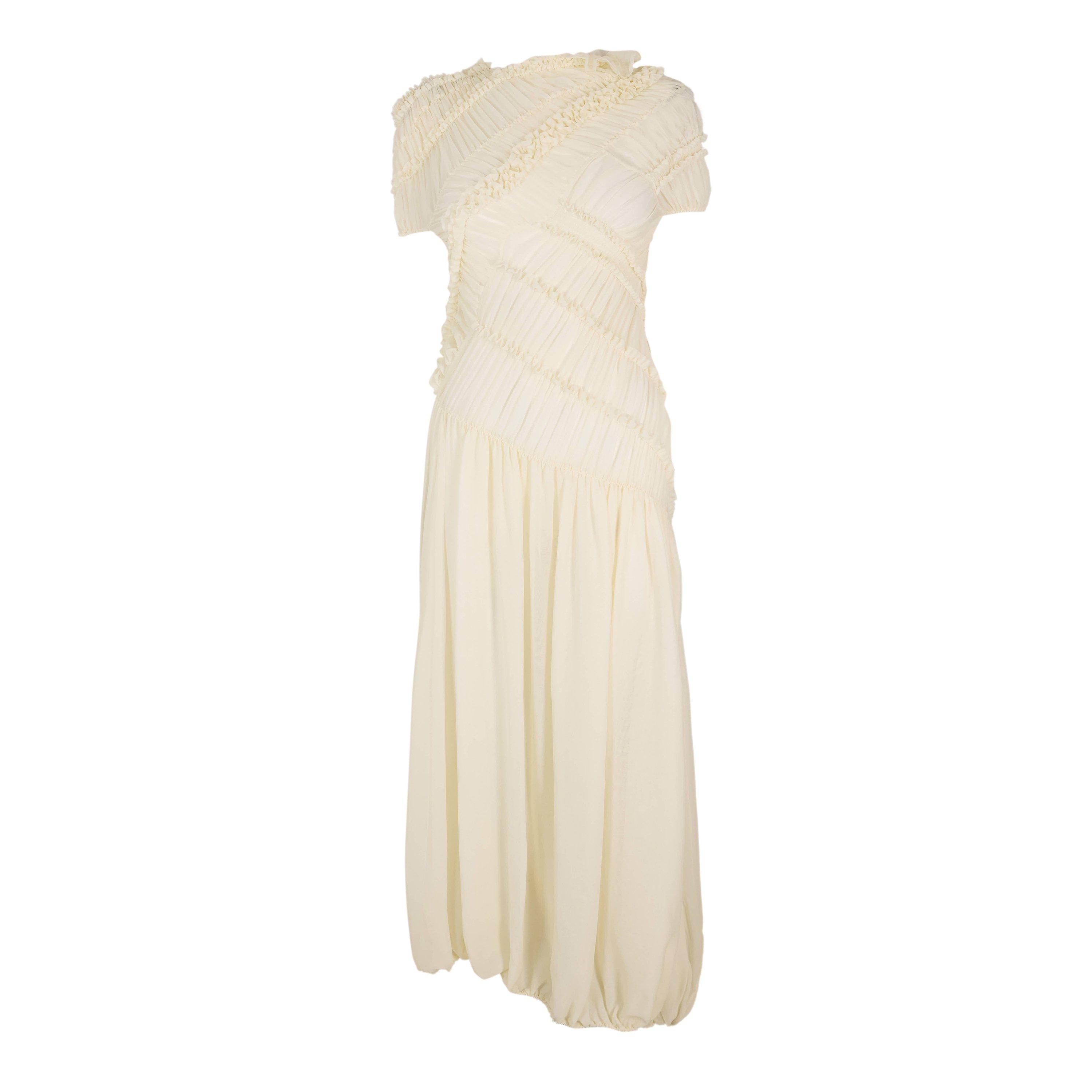 Magda Butrym Women's Dress 06 Long Maxi - Cream - Size 10 (S)