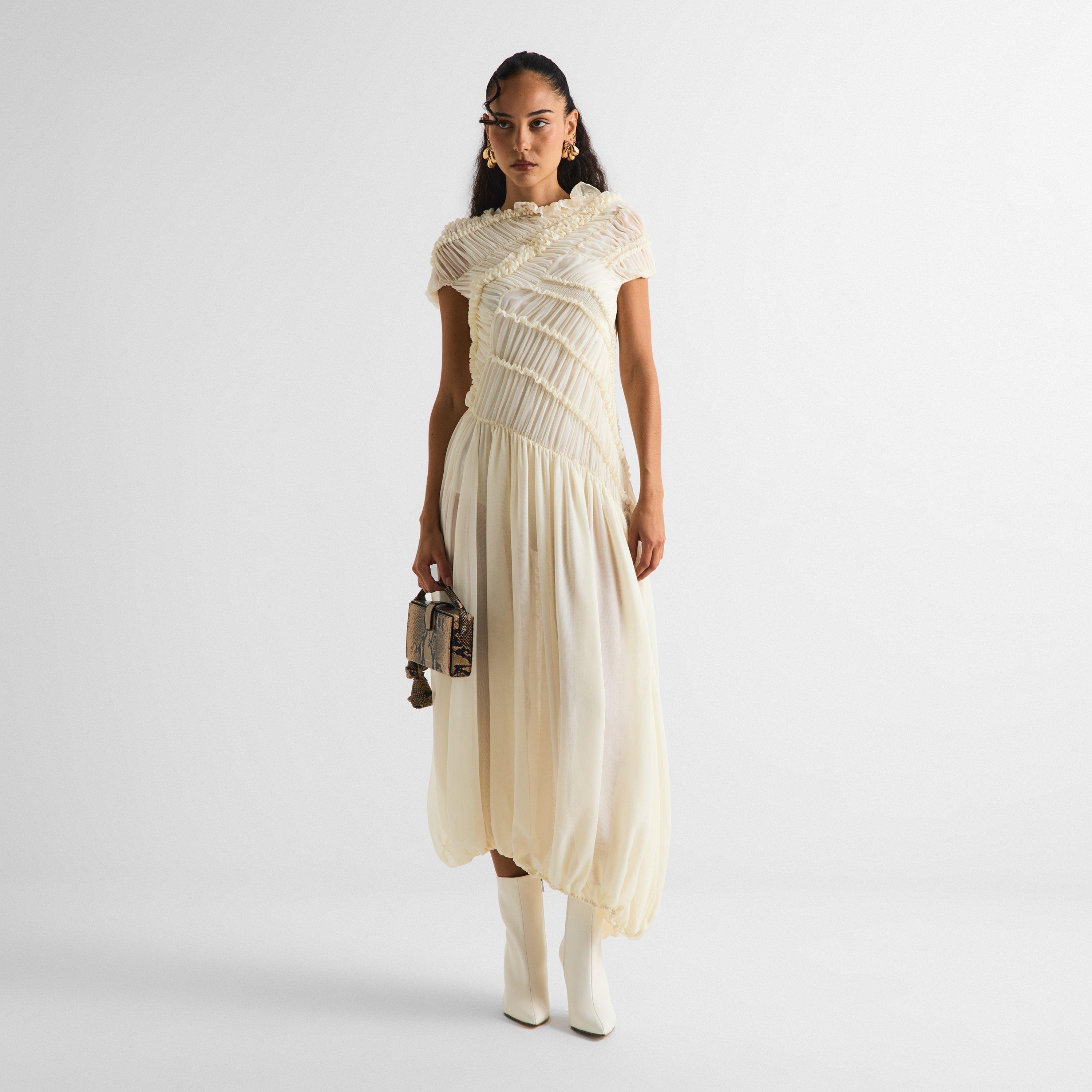 Cream - Magda Butrym - Women's Dress 06 Long Maxi - 6