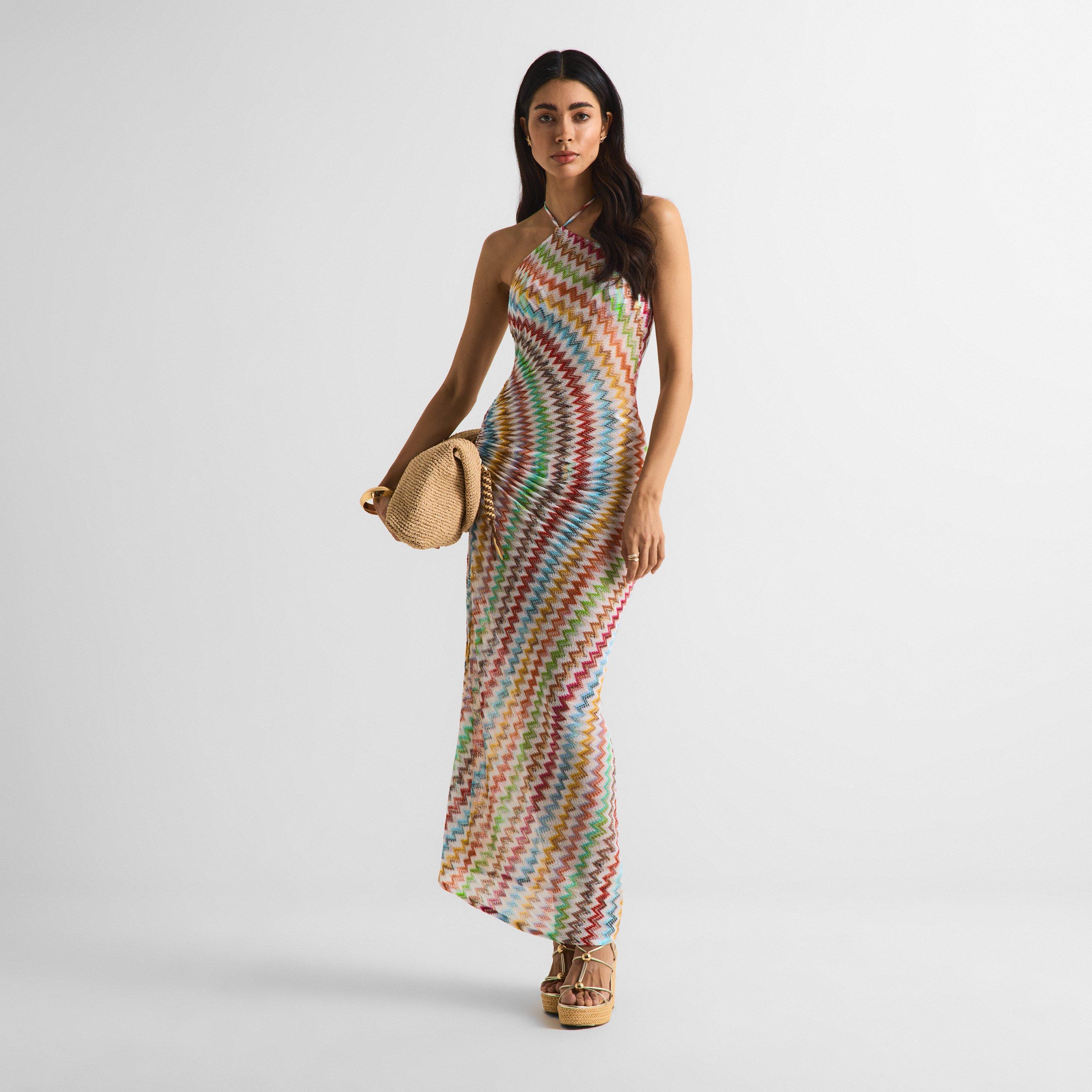 White Multi - Missoni - Women's Long Maxi Dress - 6
