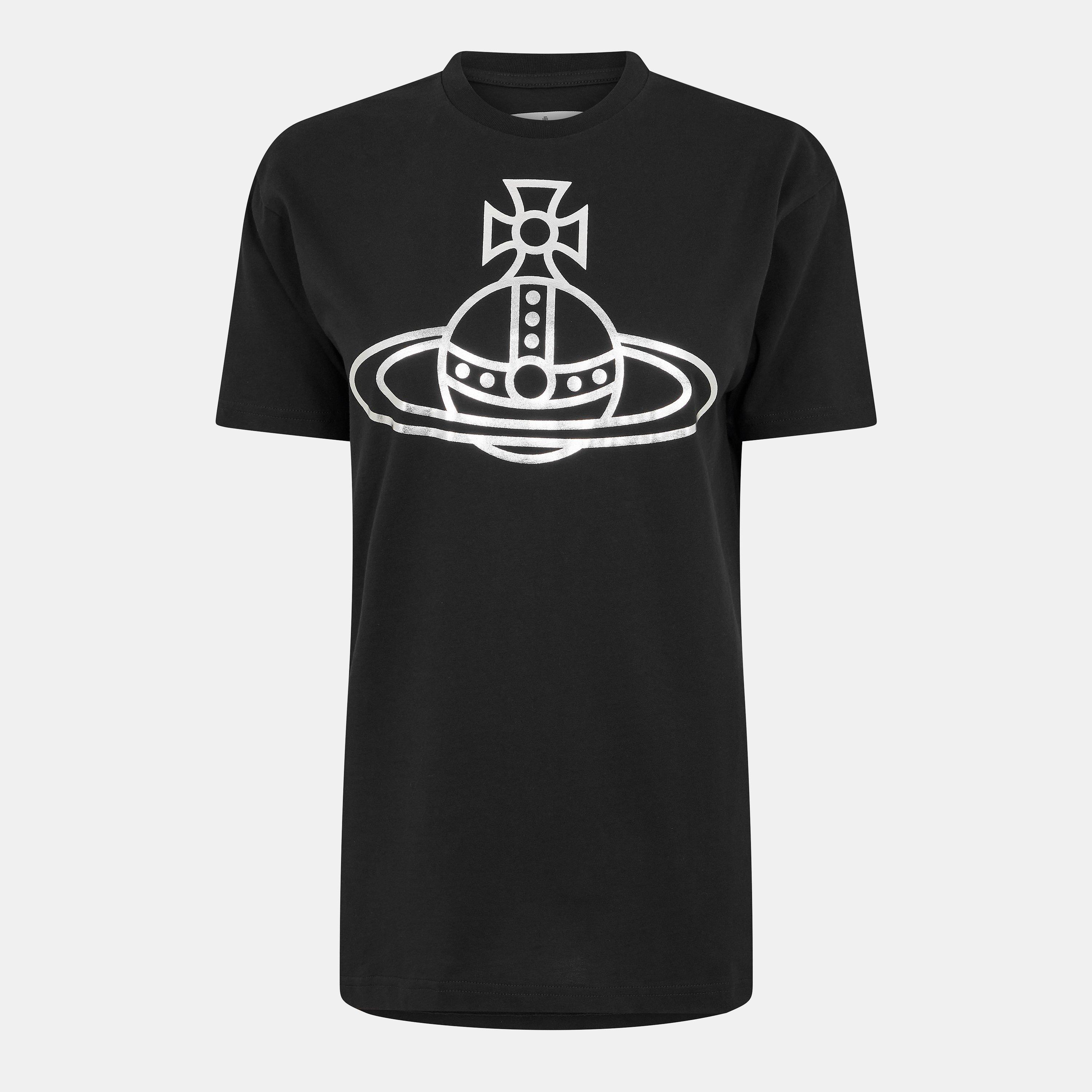 Vivienne Westwood Orb T-Shirt - Blk/Silv - Size 18 (2XL)