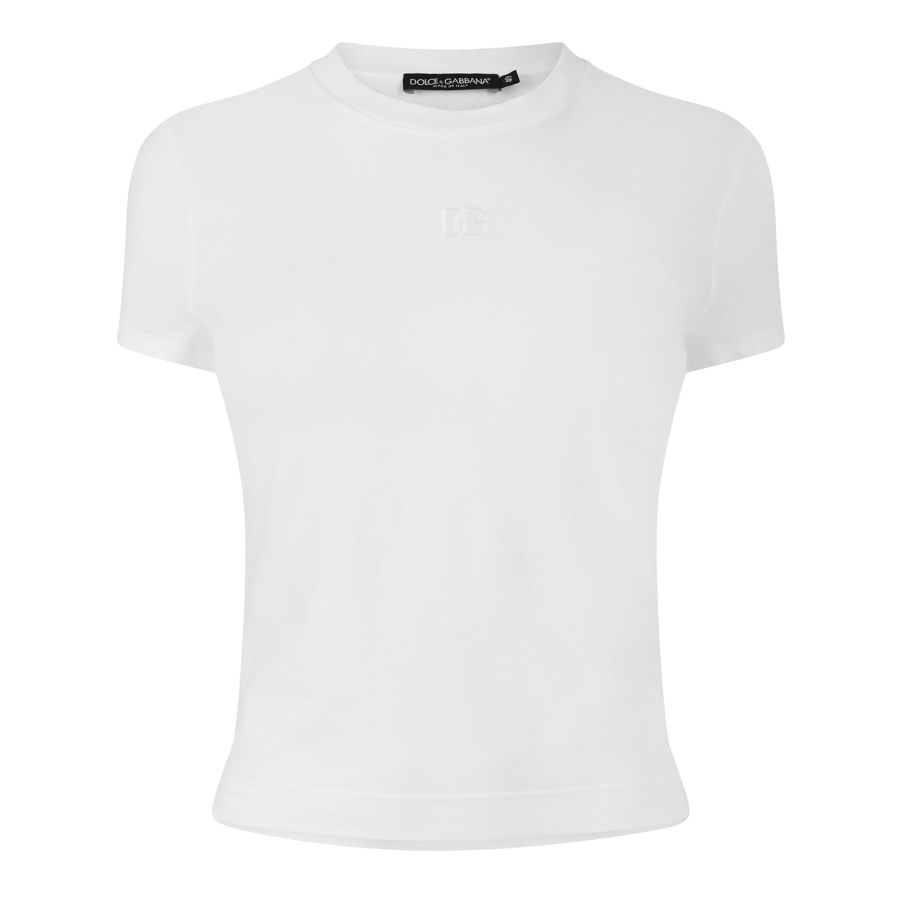 Bianco Ottico - Dolce and Gabbana - DG Slm Fit T-Shirt Ld63 - 1