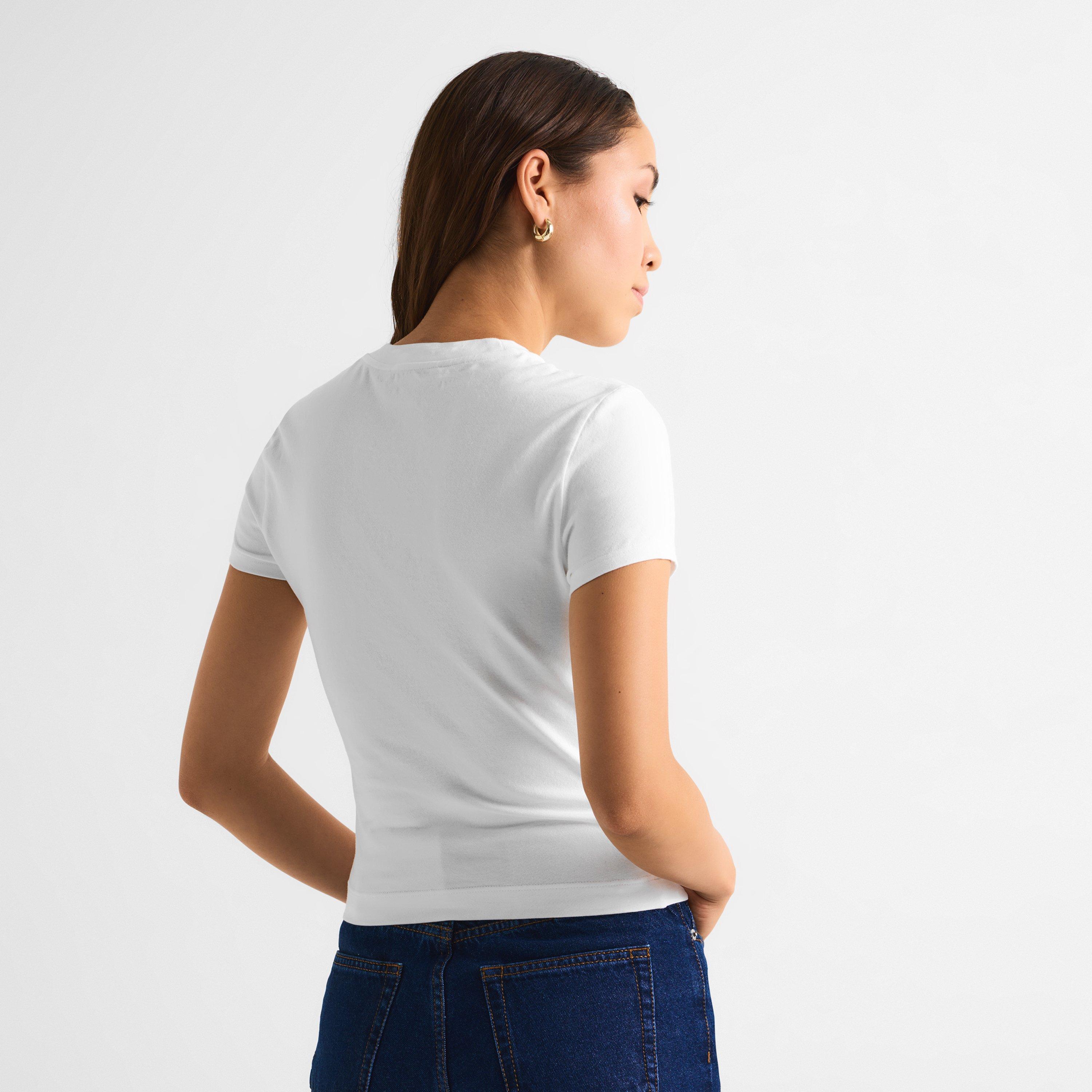 Bianco Ottico - Dolce and Gabbana - DG Slm Fit T-Shirt Ld63 - 4