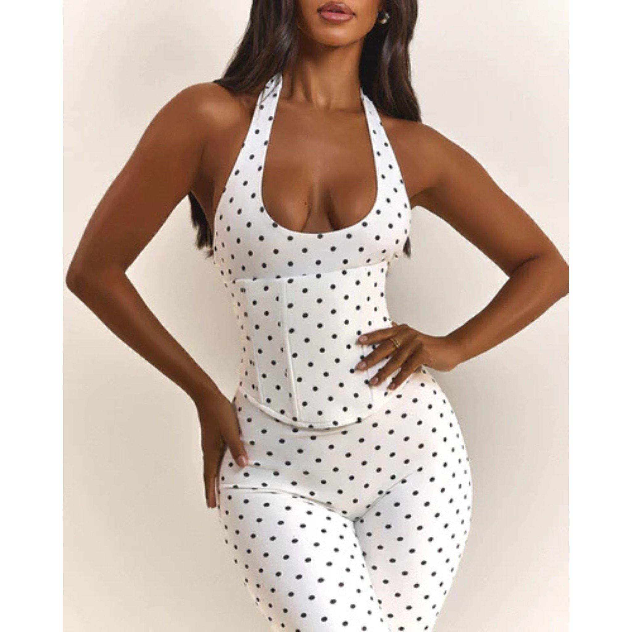Polka Dot - Mars The Label - Women's Sandra Capri Jumpsuit - 4