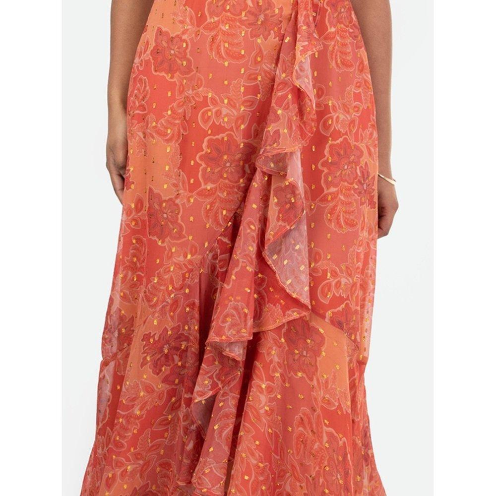 Ruggine - Anaya With Love - Anaya With Love Recycled Rust Halter Neck Floral Print Midaxi Dress - 3