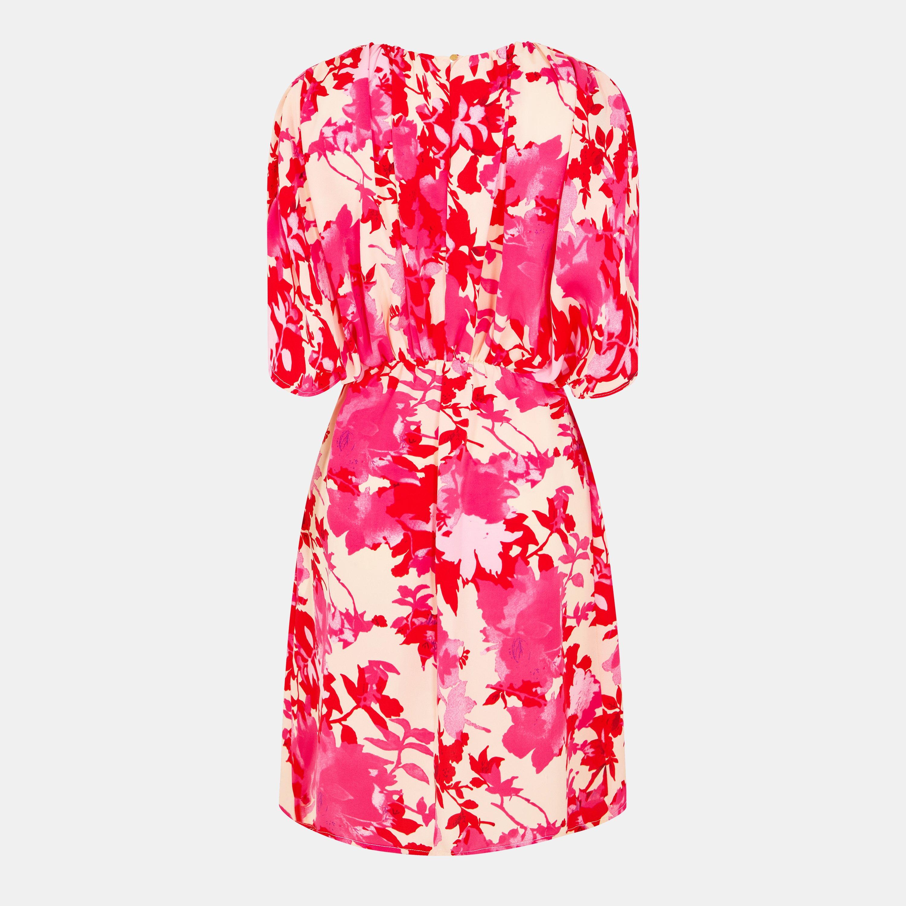 Pink - AX Paris - Pink and Red Floral Printed Mini Dress - 2