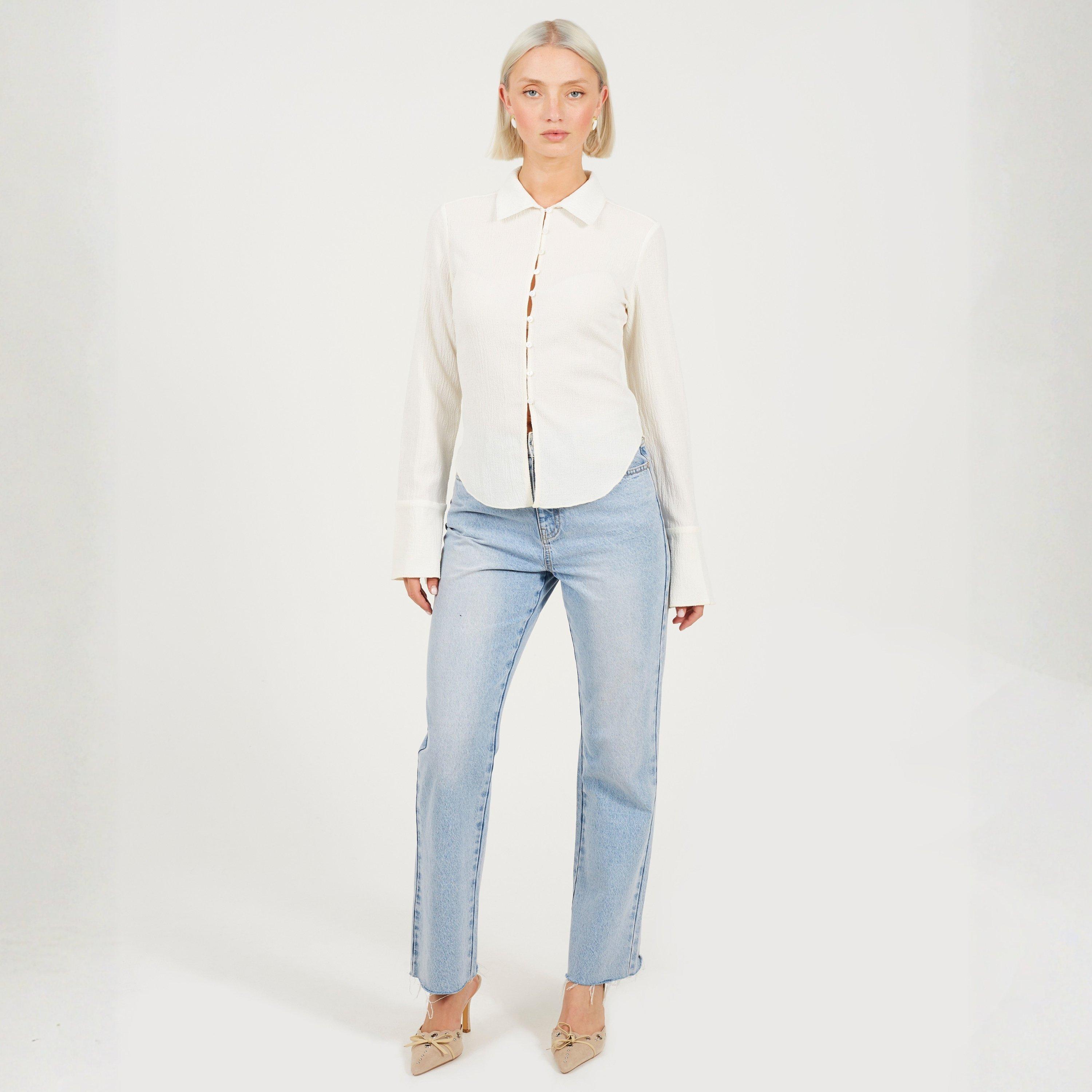 Cream - Brave Soul - Brave Soul Ladies Long Sleeve Shirt - 4