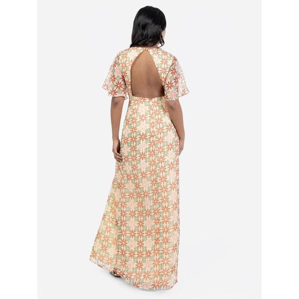 Imprimir - Anaya With Love - Anaya with Love Recycled Floral Print Open Back Maxi Dress with Split - 2