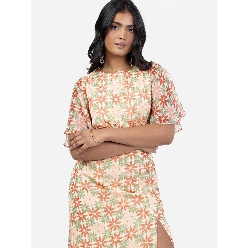 Imprimir - Anaya With Love - Anaya with Love Recycled Floral Print Open Back Maxi Dress with Split - 3