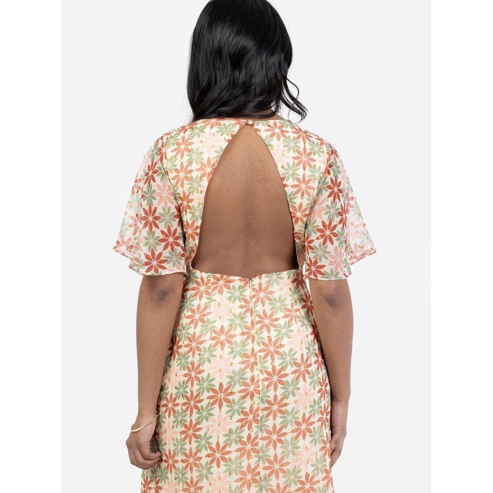 Imprimir - Anaya With Love - Anaya with Love Recycled Floral Print Open Back Maxi Dress with Split - 4