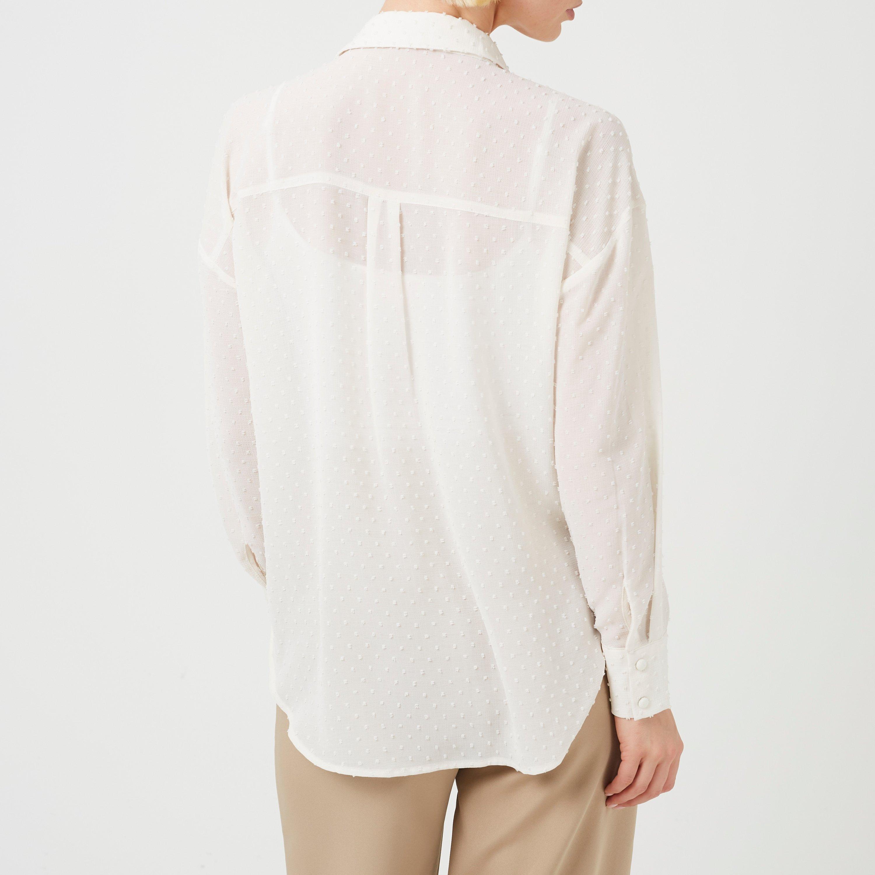 Cream - Brave Soul - Brave Soul Ladies Long Sleeve Spot Shirt - 2