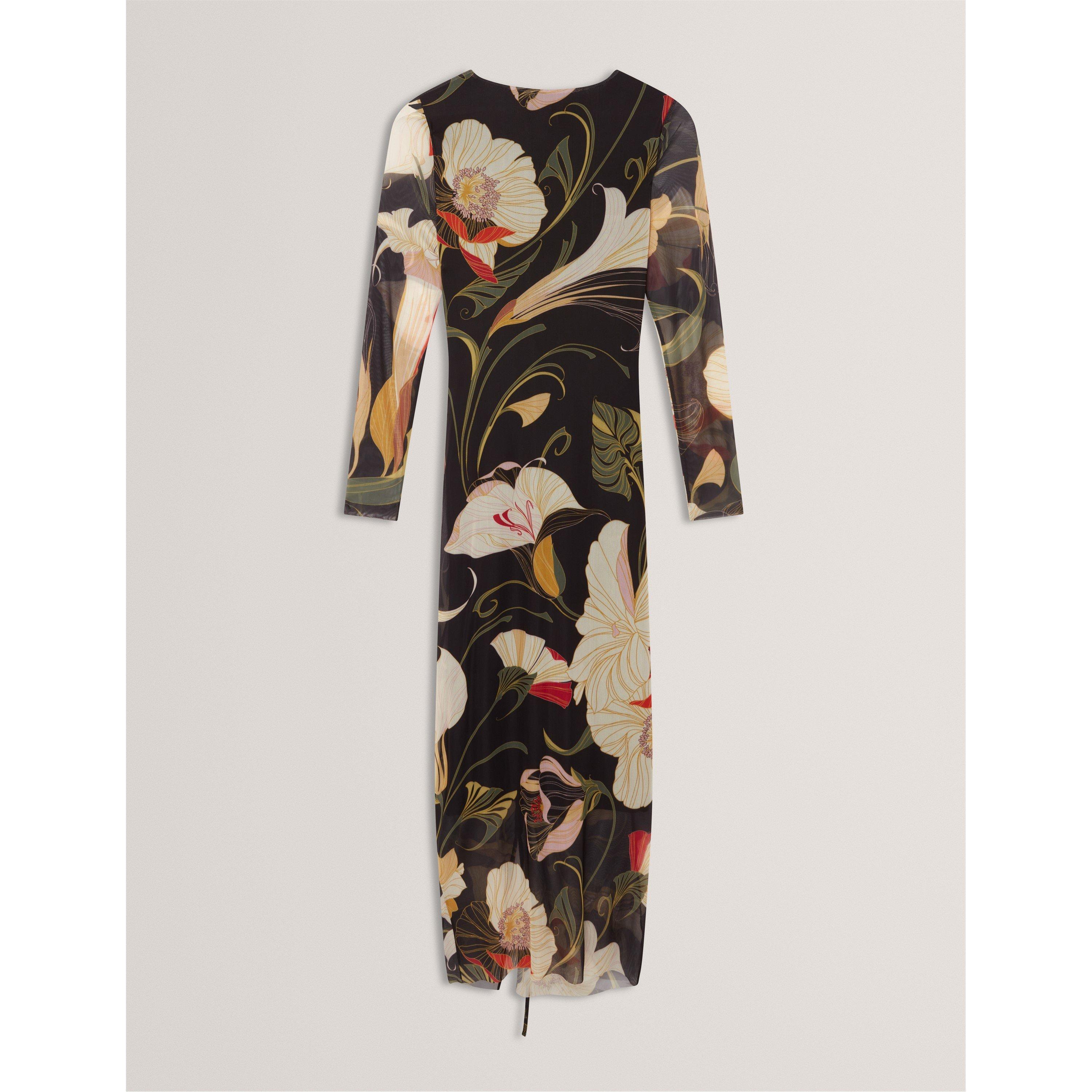 Black - Ted Baker - Women's Mesh Midi Bodycon Dress - 2