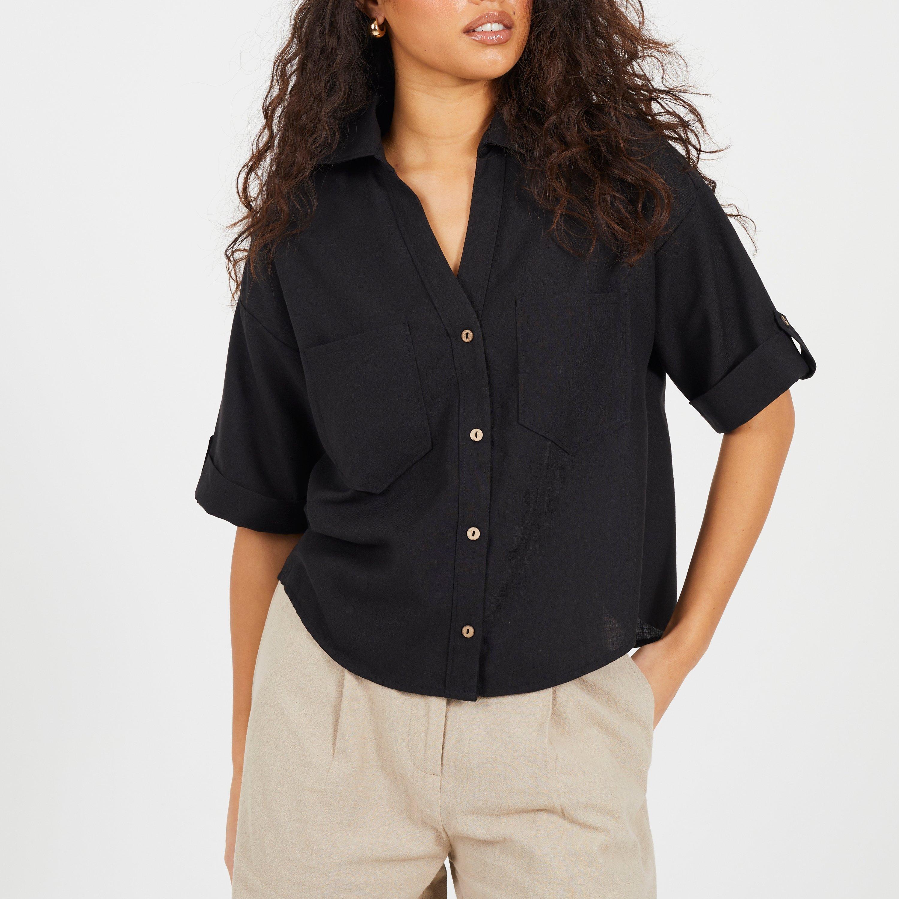 Brave Soul Ladies V-Neck Short Sleeve Shirt