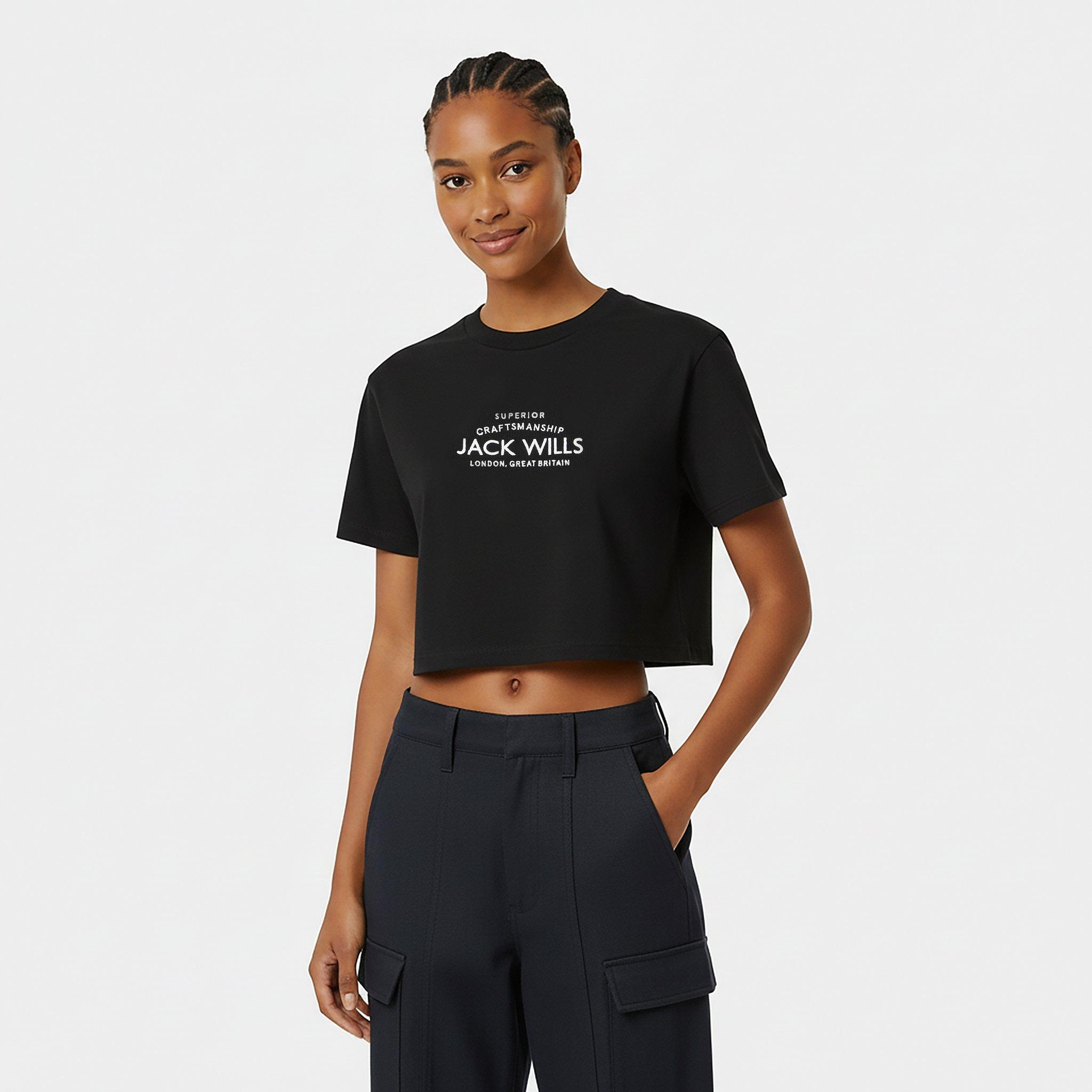 Noir - Jack Wills - Eccleston Crop T-Shirt - 3